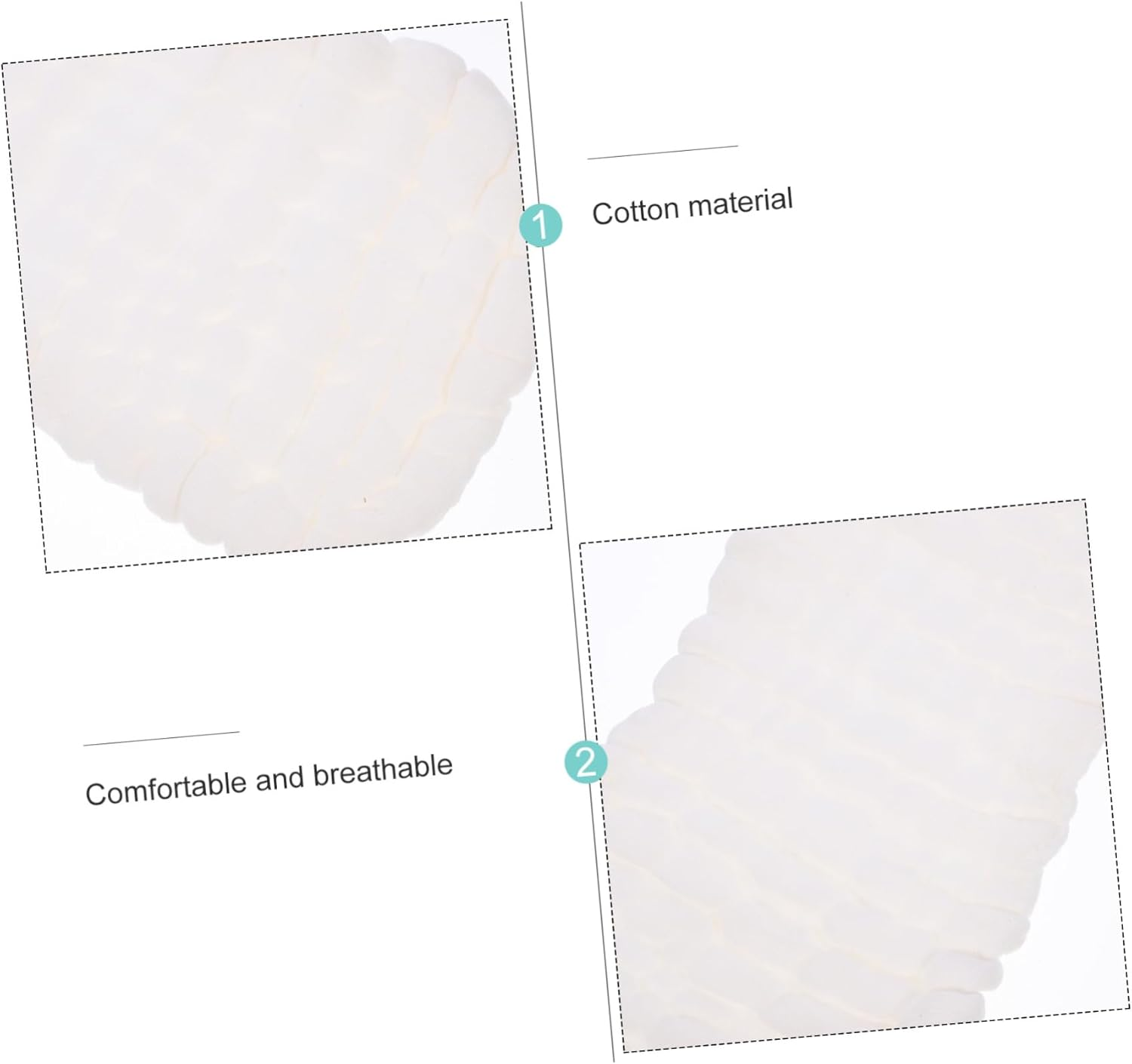 10Pcs Reusable Newborn Diaper Liners White Cloth Diapers Liner for Baby Washable Cotton Inserts image number 2