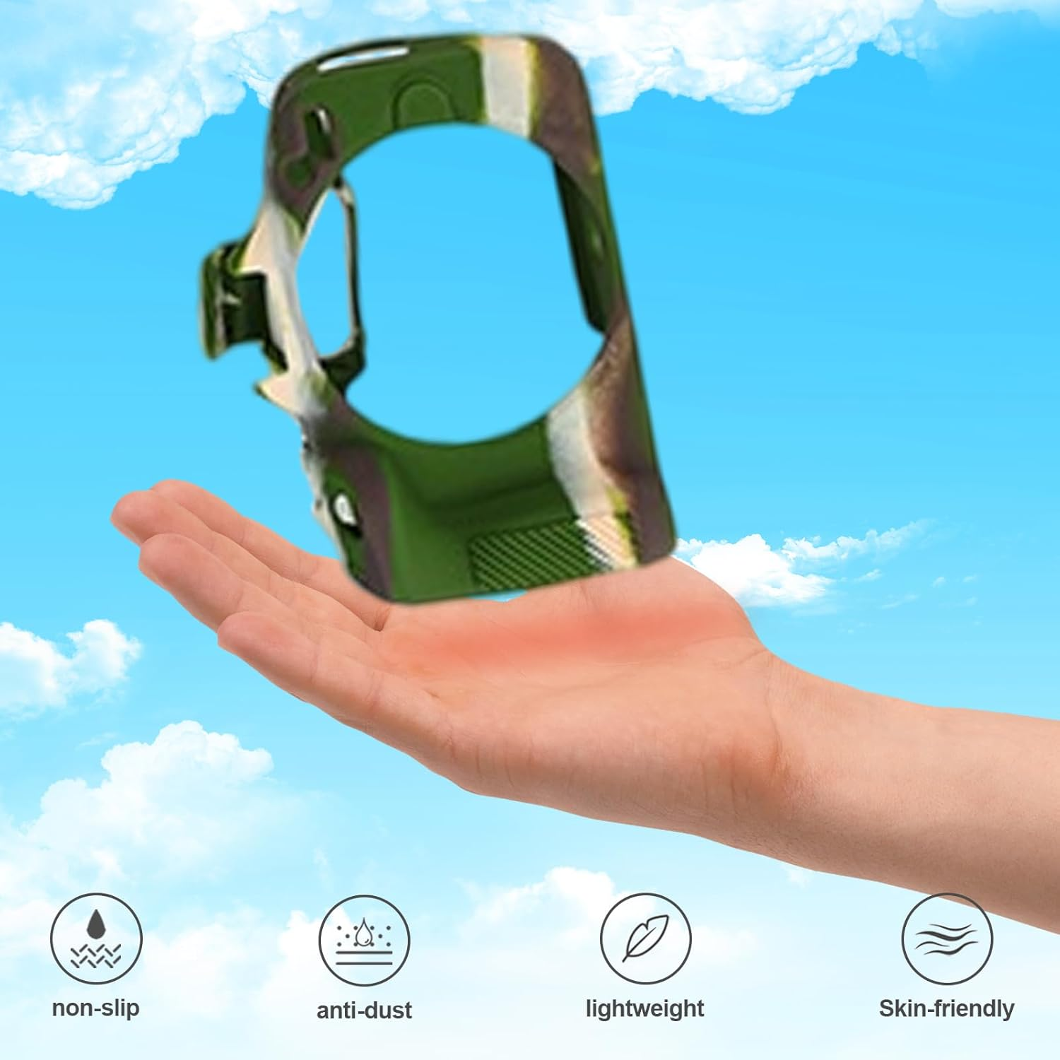 VOVMOEYA Compatible with Canon EOS R50 Camera Case Accessories Kit [With 2 LCD Tempered Films], Light Weight EOS R50 Silicone Protective Case Digital Camera Case Enhanced Grip Sensation 9H 0.25 Mm - Blue image number 6