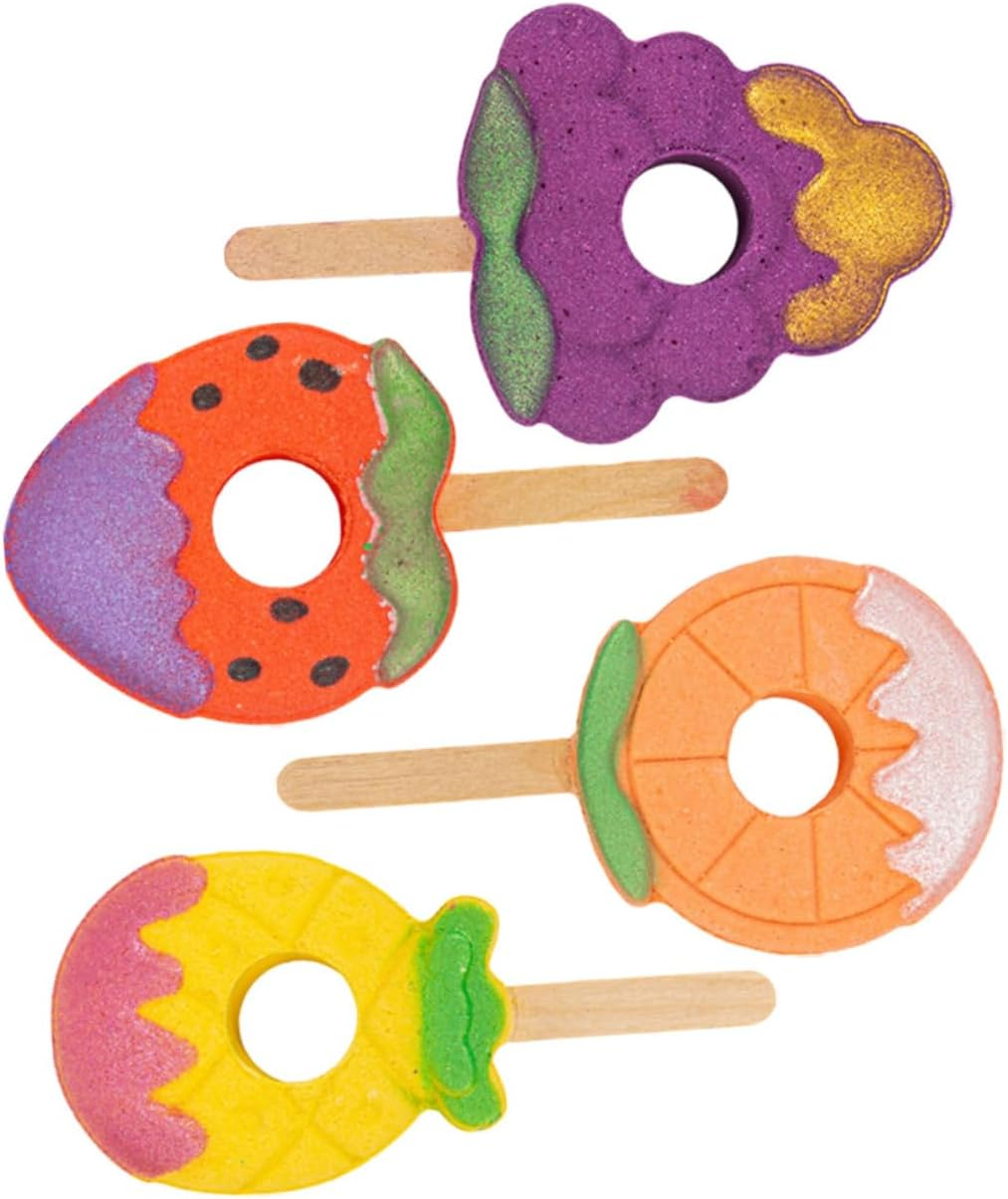 TOVINANNA Fruit-Flavored Bath 4 Pack Natural Bath Salt for Boys and Girls Gentle on Skin Present image number 2