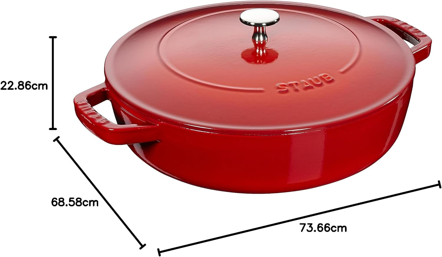 STAUB Cast Iron Chistera, Cherry, 24 Cm image number 4