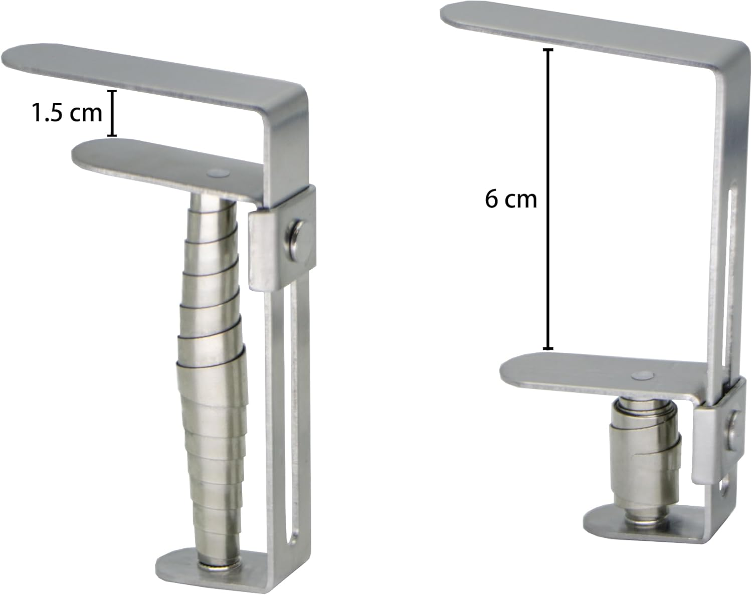 Stainless Steel Tablecloth Clips - Set of 8 Adjustable Table Cloth Clips with Spring Table Cloth Holders for Outdoor & Indoor, up to 6 Cm Thickness, Silver - 8Pcs-Silver image number 5