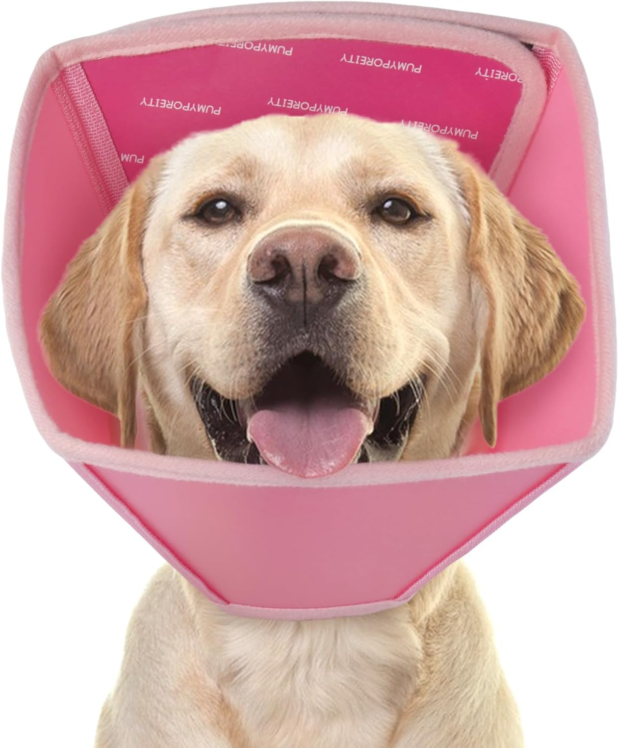 Dog Collar, Protective Collar, Adjustable Dog Collar, Lick Protection for Dogs, Prevention of Bite and Lick Wounds (Pink, XL) image number 1