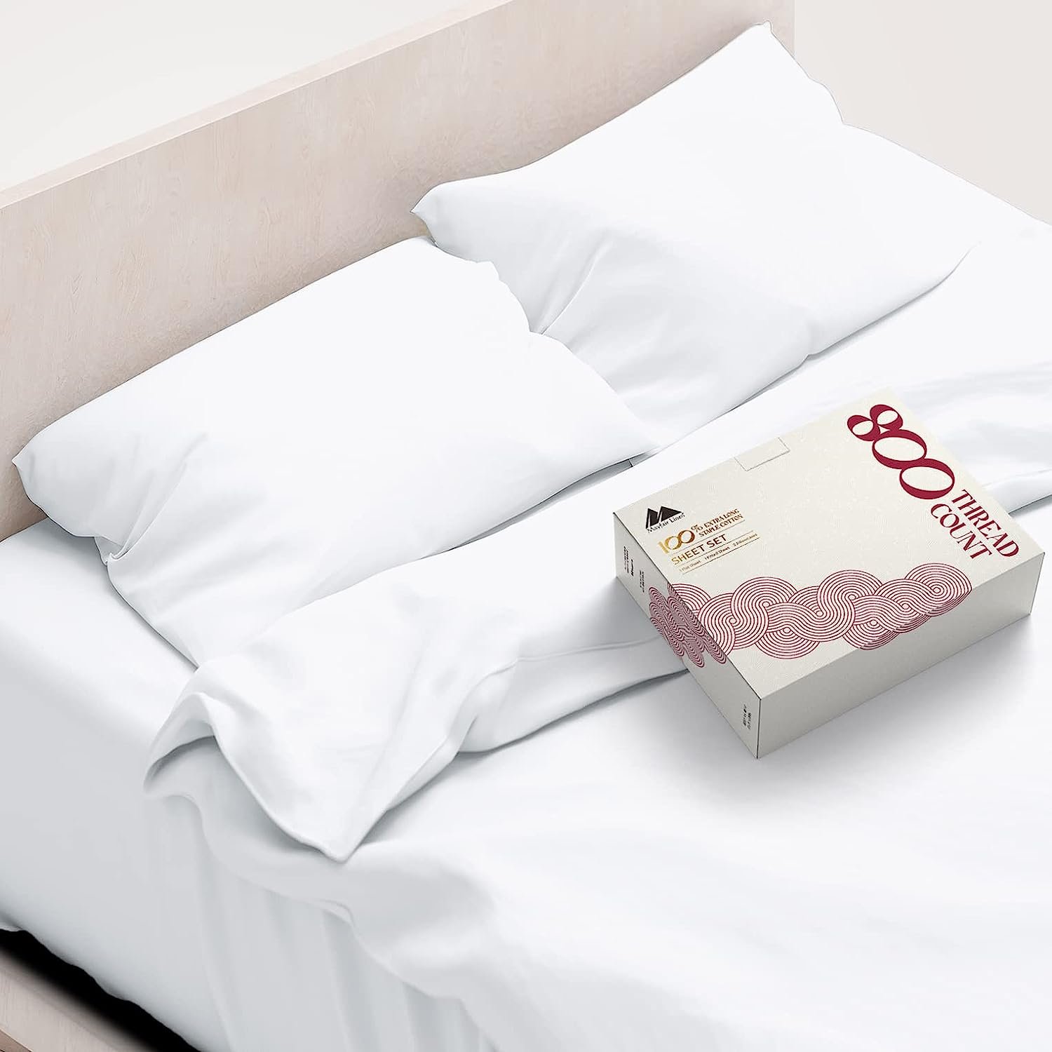 Mayfair Linen Hotel Collection 100% Egyptian Cotton- Genuine 800 Thread Count Sheet Set King White image number 4