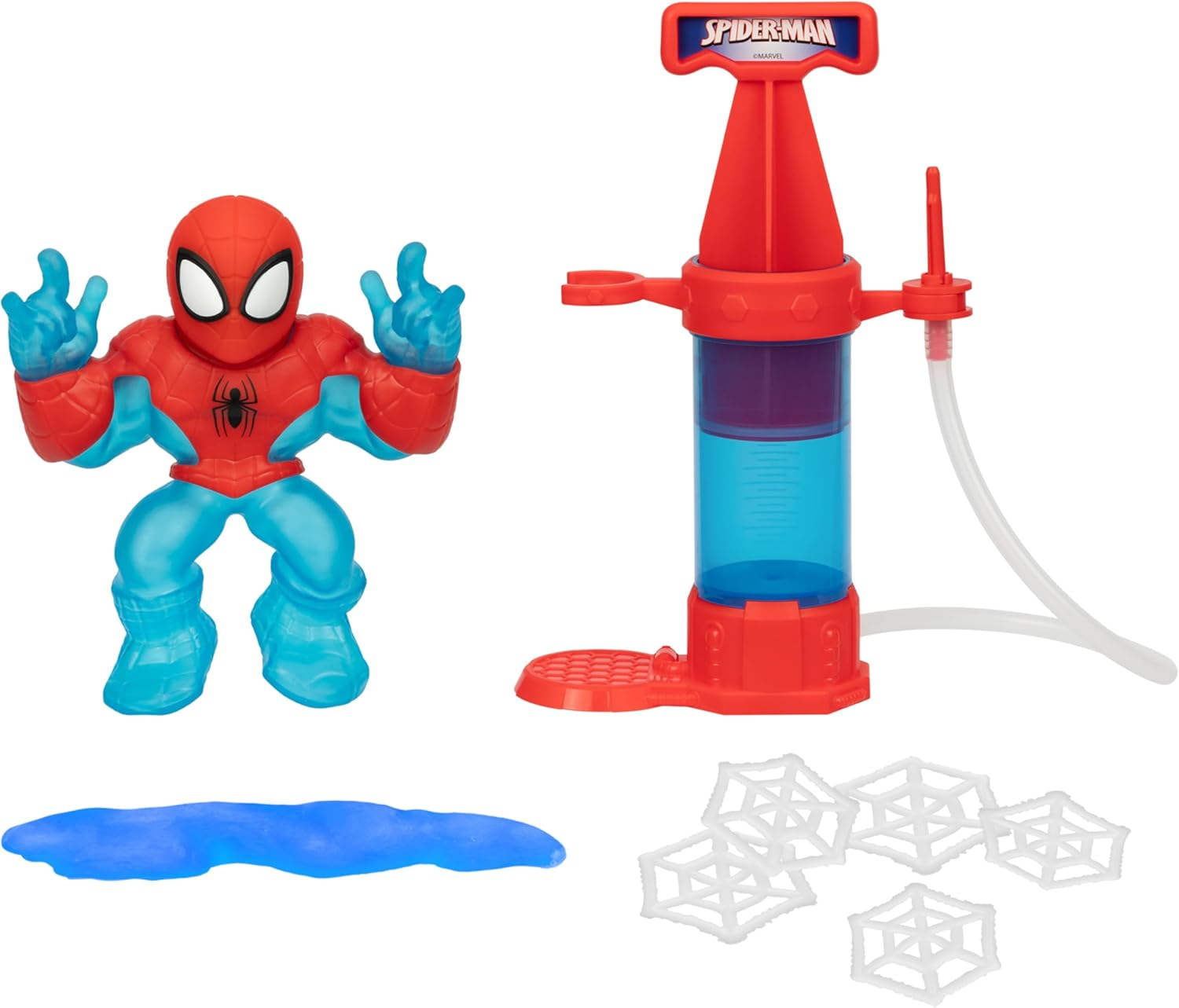 Marvel Heroes of Goo Jit Zu Spider-Man Hero Creator with 3 Unique Goo Fillings, Mix, Fill & Create Your Own Stretchy Spider-Man Action Figure image number 6