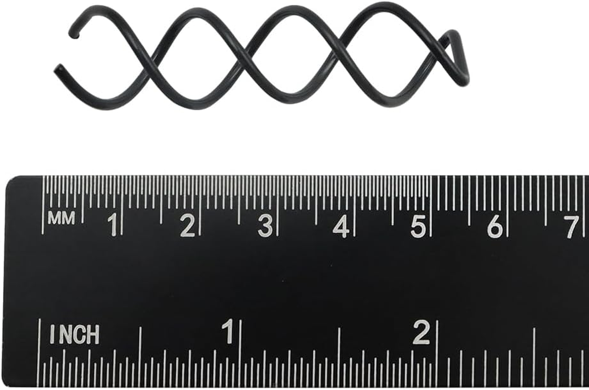 ANCLLO 20 Pcs Black Spiral Hair Pin Rotating Hair Pin Twist Hair Pin Bun Stick Pick DIY Hairstyles image number 5