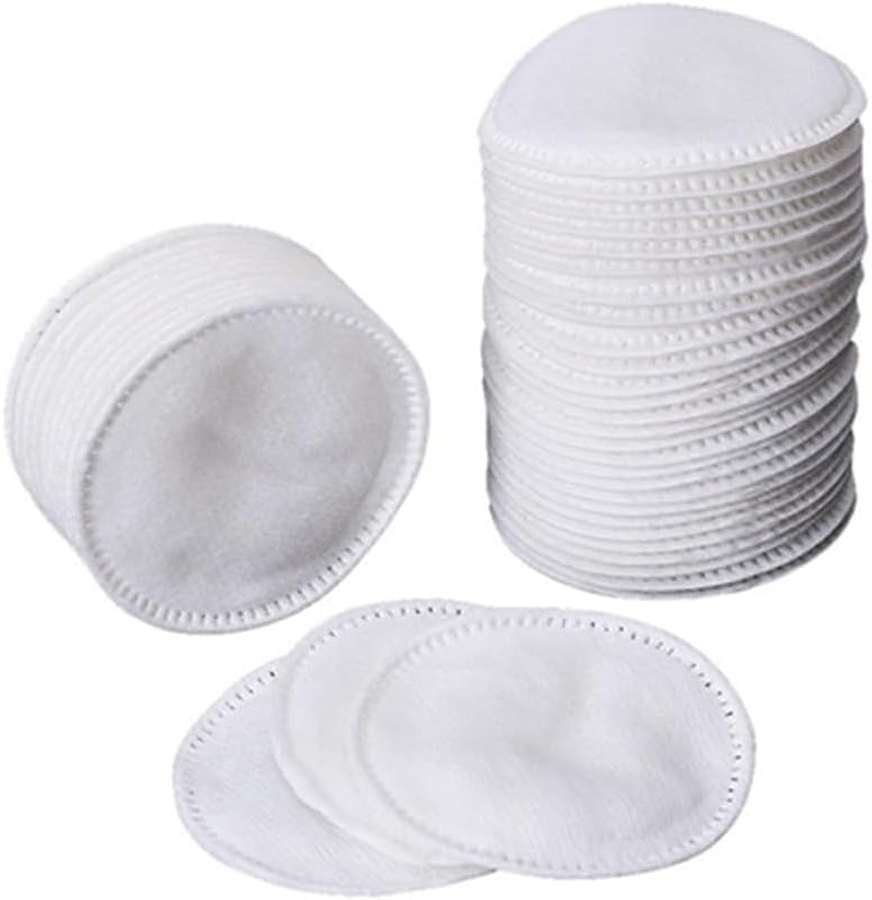 Three-Layer Cotton Makeup Remover Pads, Soft Absorbent Facial Cleansing Rounds, White, 300 Pieces image number 6