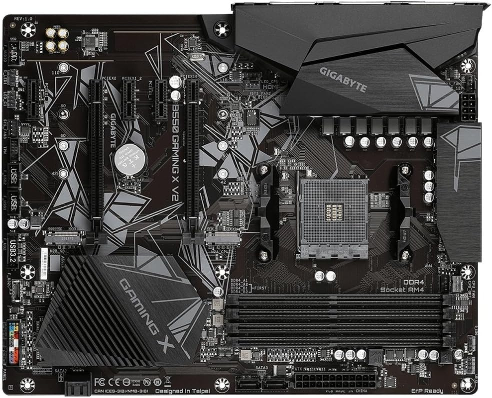 Gigabyte B550 Gaming X V2 (AMD Ryzen 5000/B550/ATX/M.2/HDMI/DVI/USB 3.1 Gen 2/Ddr4/Atx/Gaming Motherboard), 128 GB image number 3