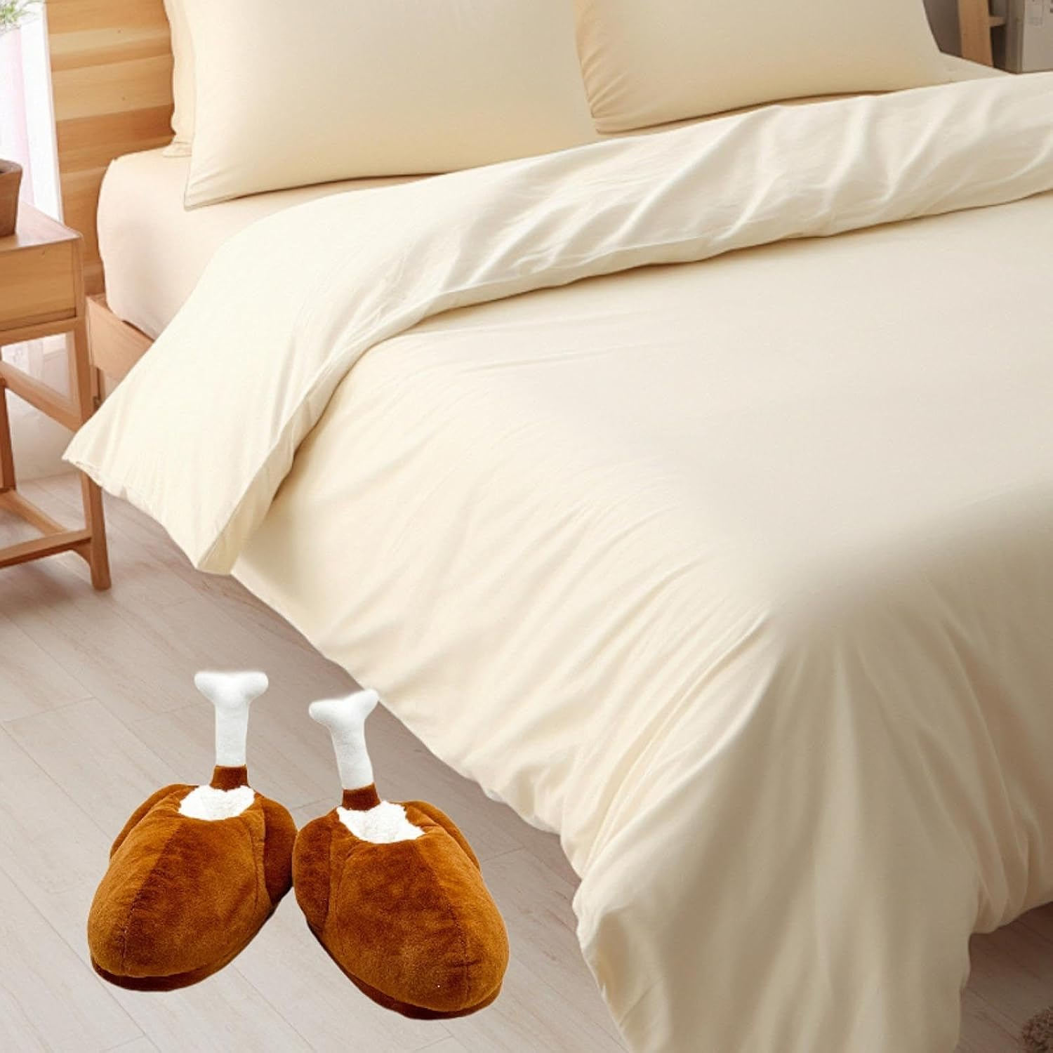 Fuzzy Winter Turkey Slippers Animal Chicken House Slippers for Home Use Carnival image number 1