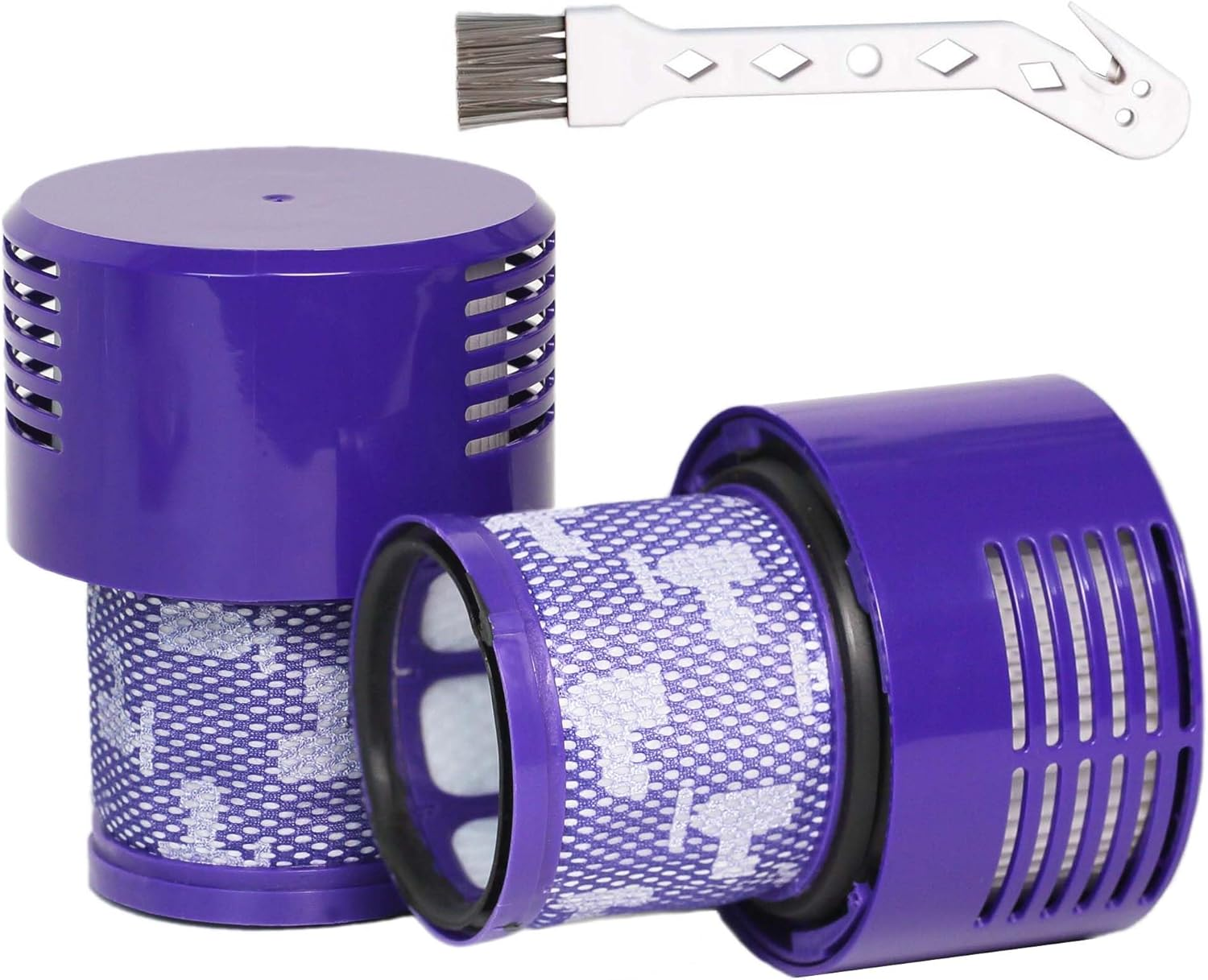 2 Pack V10 Filter Replacement, Compatible with Dyson V10 Cordless Vacuum Cleaner, V10 Cyclone Series, V10 Animal, V10 Absolute, V10 Total Clean, SV12, Washable & Reusable, Part No. 969082-01 image number 5