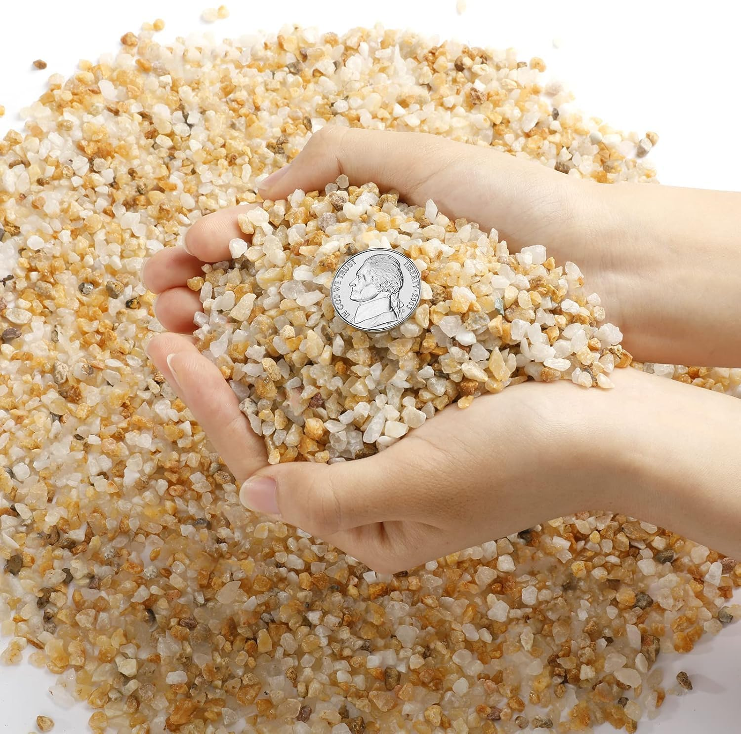 Cactus Pea Gravel Rocks,4-6Mm Pebbles for Indoor Plants, Natural Succulent Rock and River Rocks Decorative for Aquariums, Vases, Terrarium, Outdoor Gardening, Top Dressing for Potted Plants image number 3