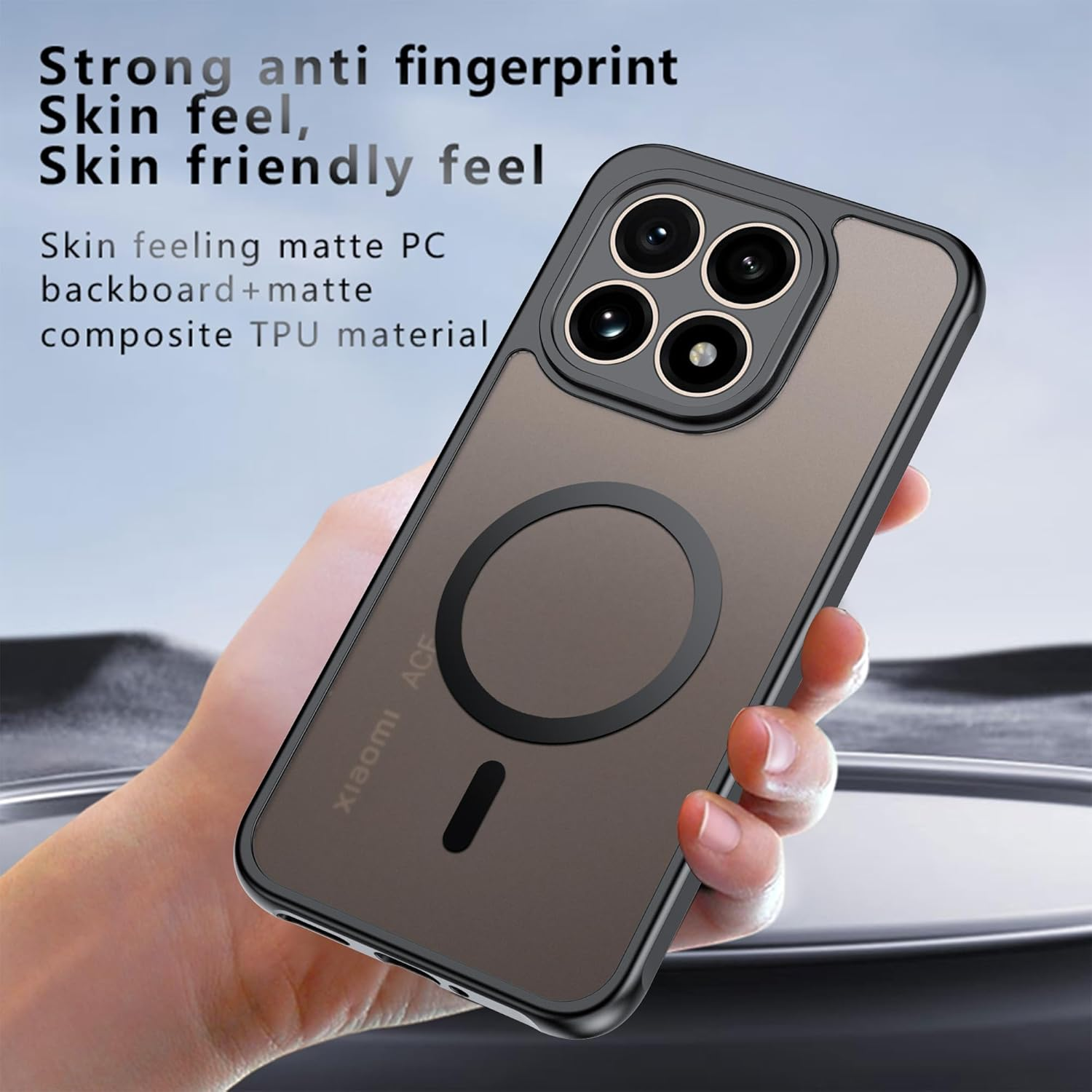 Effcotuo Magnetic Case for Xiaomi Mi 15T 5G Case with Screen Protector for Tempered Glass Screen Protector [Compatible with Magsafe] Acrylic Protective Case Full Magnet Matte Mobile Phone Case image number 4