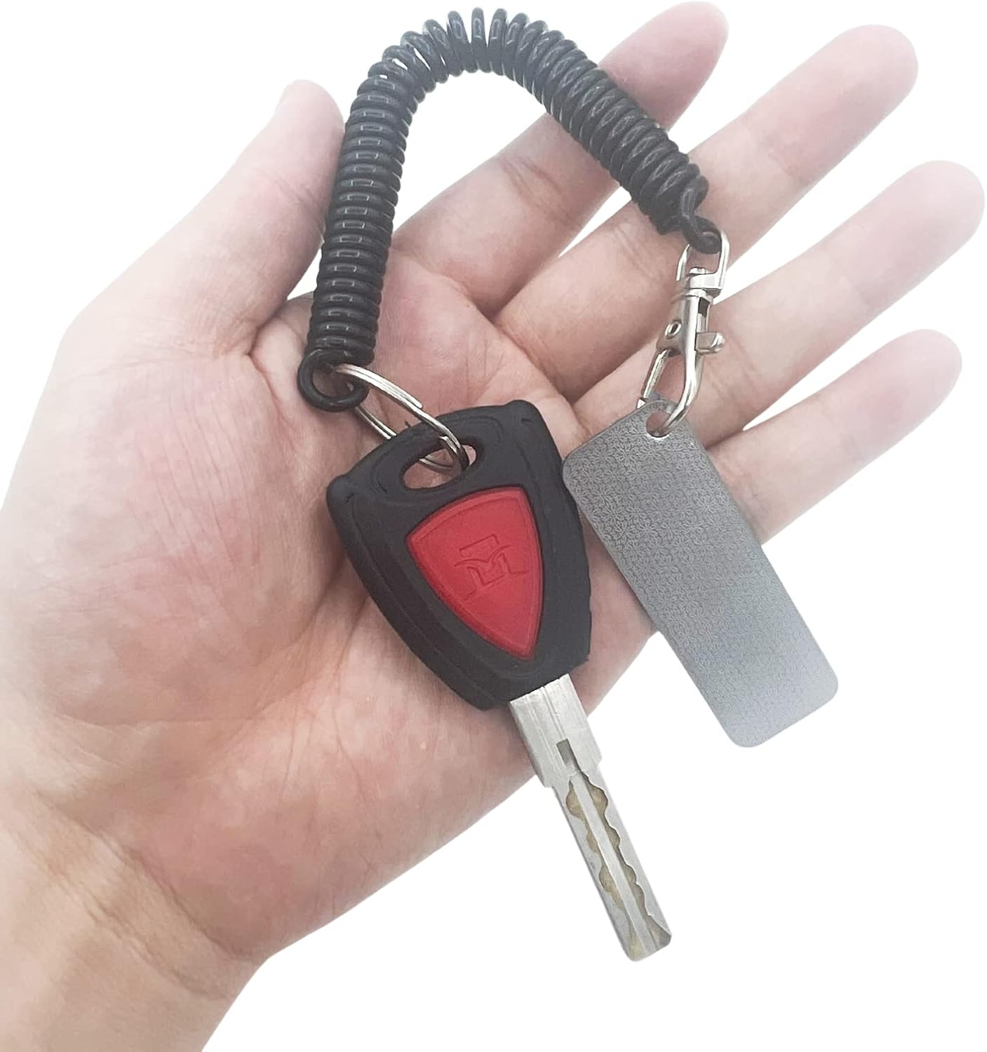 LIGHUFEIC 10 Pack Retractable Coil Springs Keychain Coil Cord Key Chain Holder Lanyard Lobster Clasp and Spiral Lanyard Keep Keys Safe, Prevent Losing image number 1