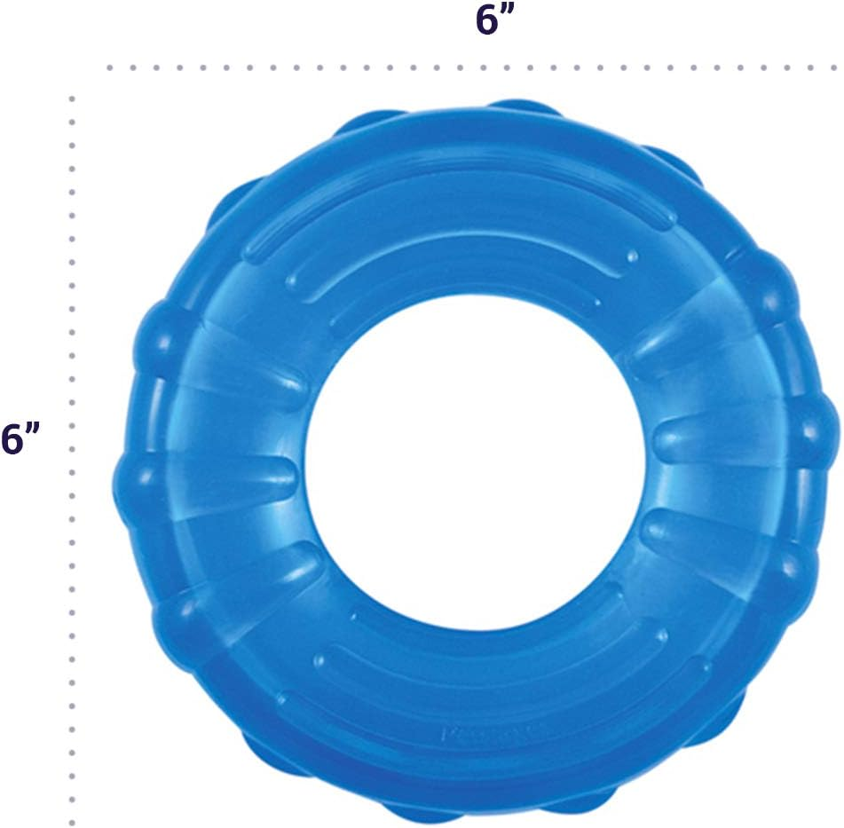 Petstages Orka Tire Royal Blue Treat-Dispensing Dog Chew Toy image number 1