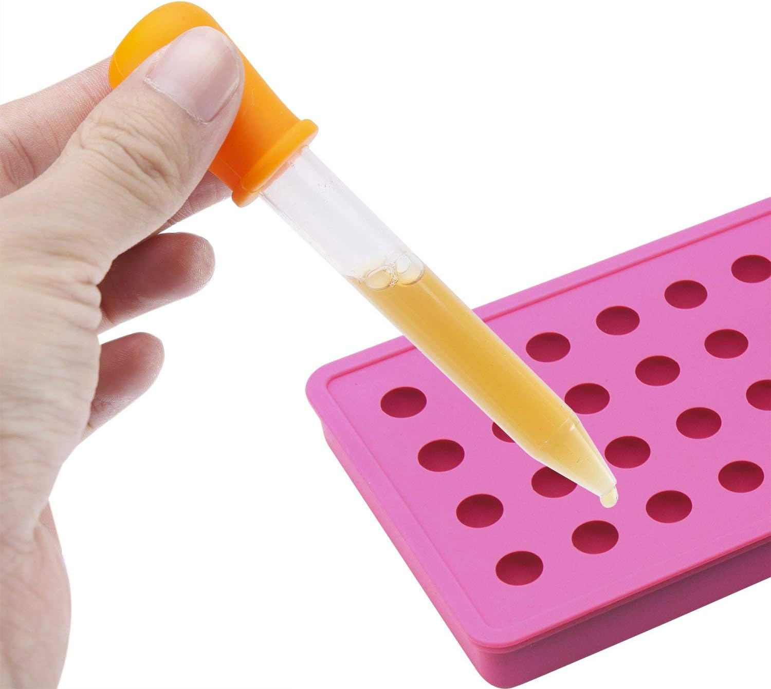 10 Pieces 5ML Pipettes Silicone and Plastic Dropper Pipettes Liquid Droppers for Candy Sweet Gummy Mold