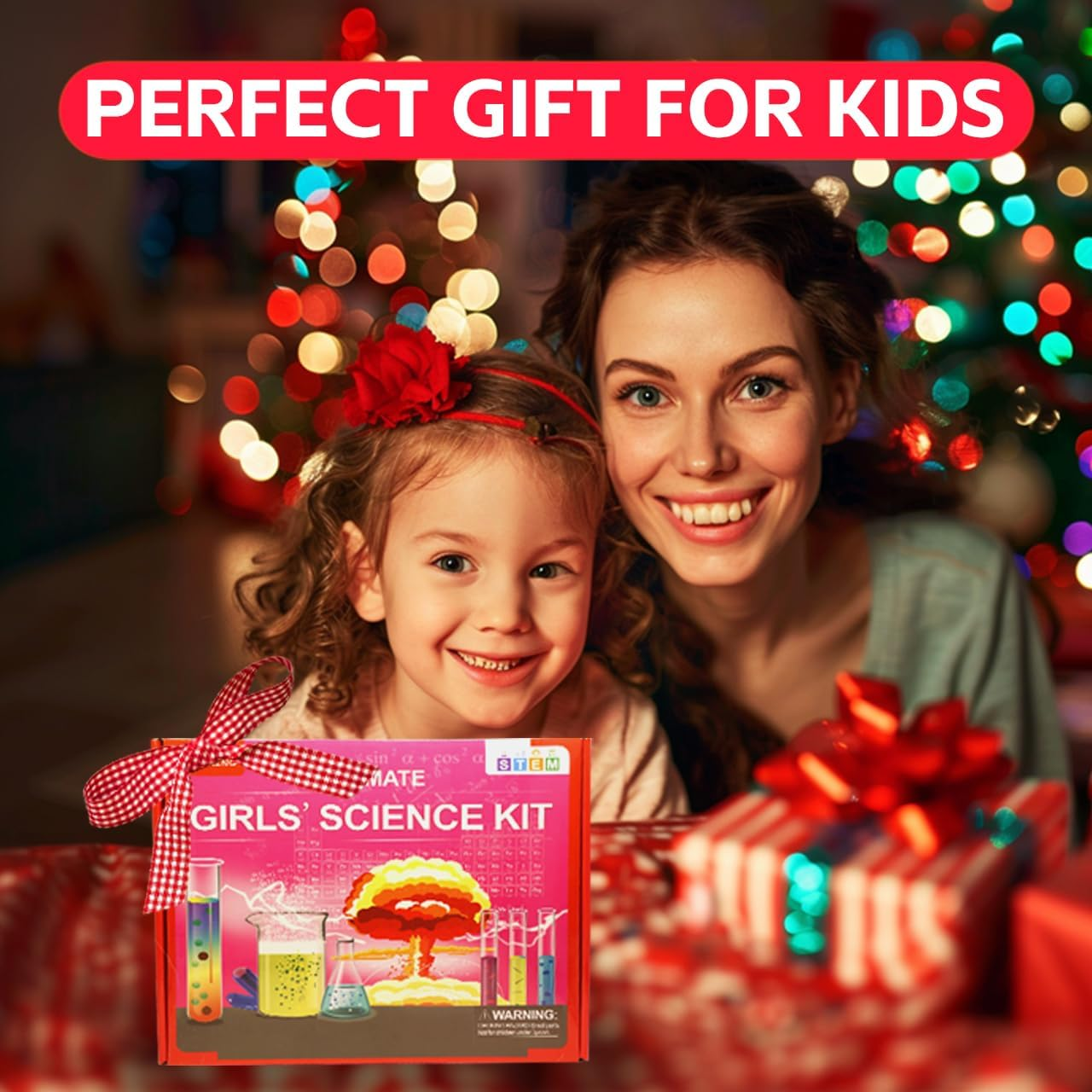 135+ Experiments Girls' Science Kit - STEM Learning Toy with Glow-In-The-Dark, Crystal Creation, Colour Changing, and Explosive Experiments for Kids image number 2