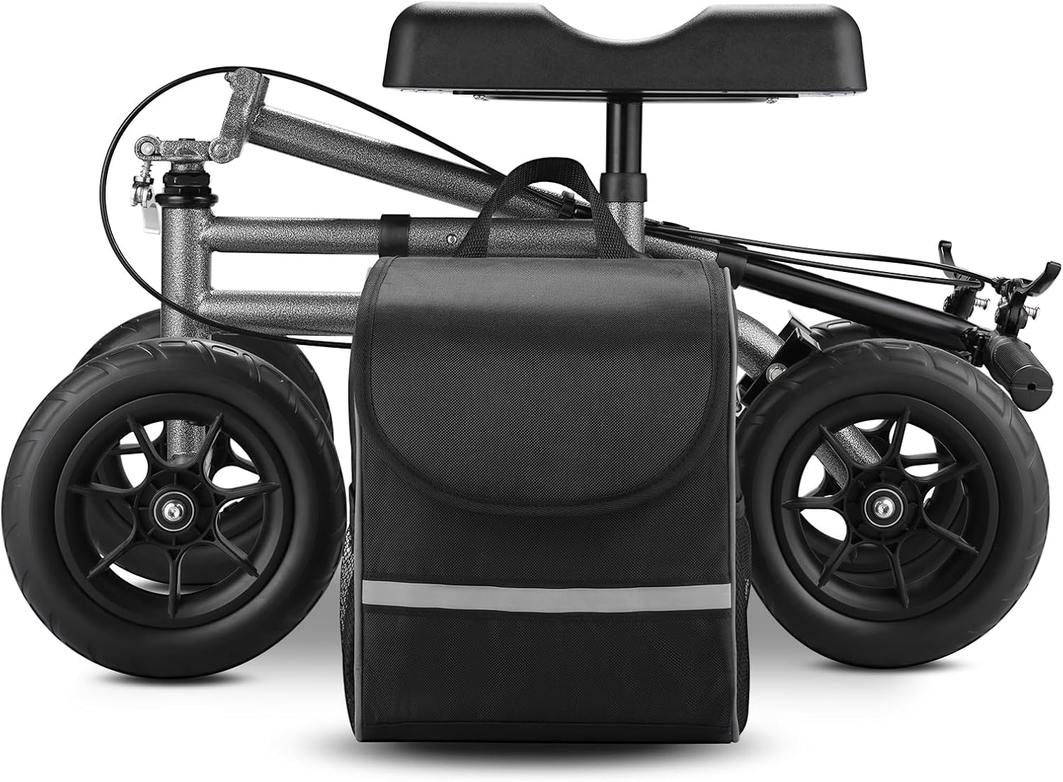 Altus All Terrain Knee Walker Scooter with 10-Inch Wheels Injury Mobility Aid Crutches Alternative Titanium image number 2