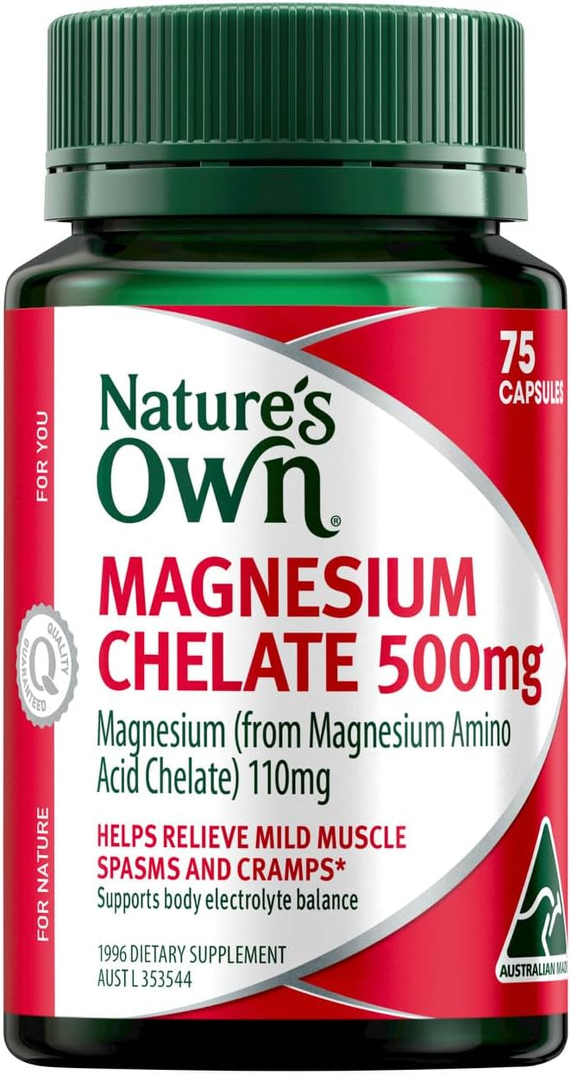 Nature'S Own Magnesium Chelate 500Mg Capsules 300-Relieves Muscle Cramps and Mild Muscle Spasms, Reduces Muscle Tiredness When Dietary Intake Is Inadequate-Aids Calcium Metabolism and Supports Bone Health image number 6