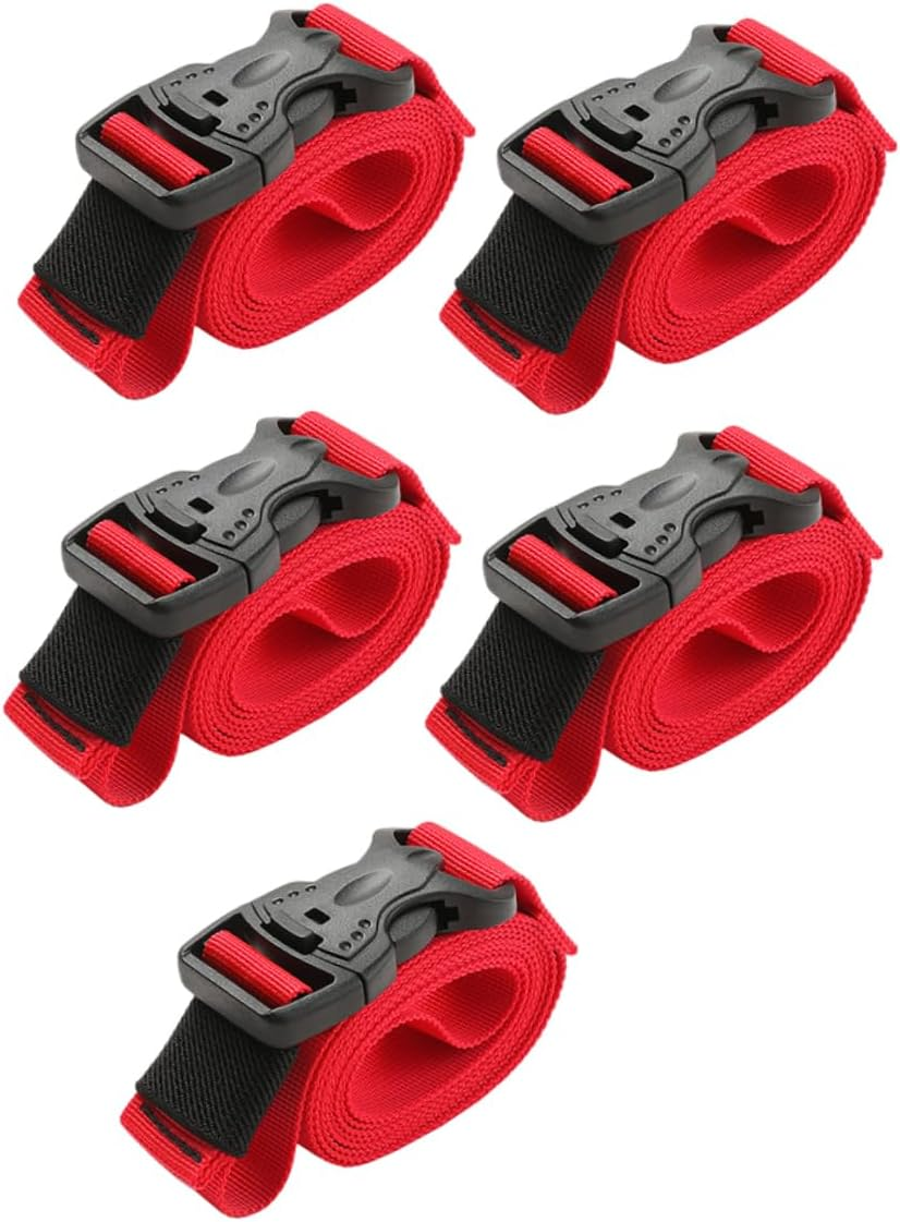 DOITOOL 5Pcs Multifunctional Nylon Lashing Straps for Luggage Cargo Fastening Belts Quick Release Buckle for Travel Hiking Gear image number 4