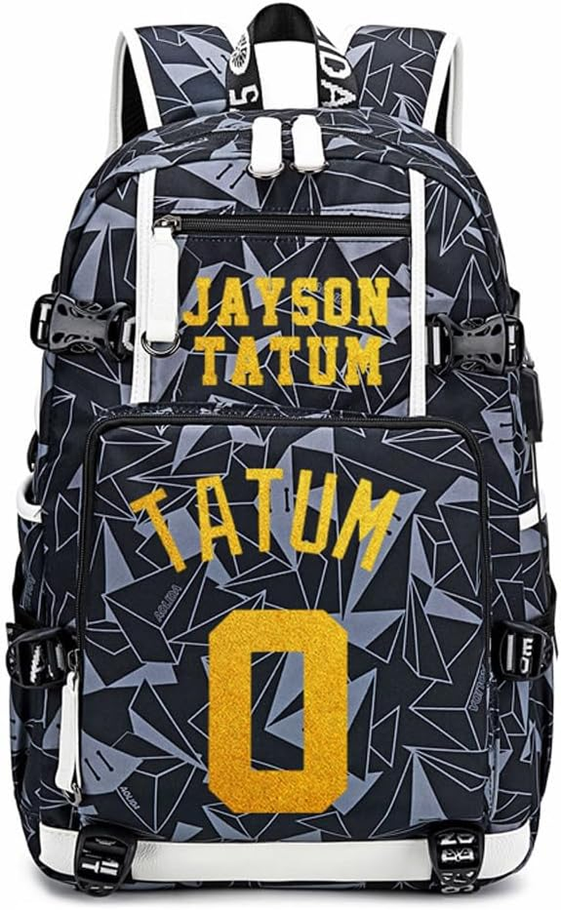 Basketball T-Atum Multifunction Backpack Travel Daypacks Fans Bookbag for Men Women