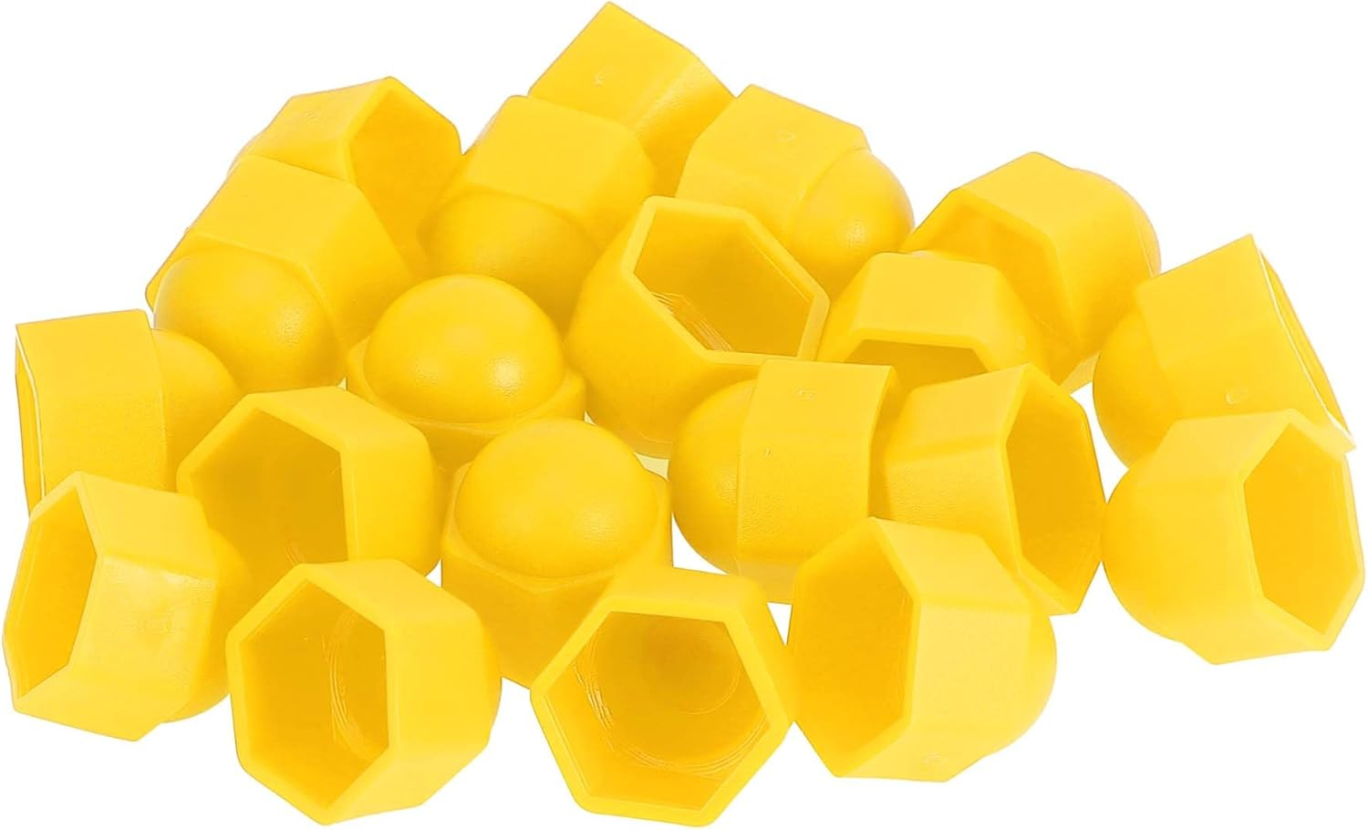 INFINAUTO Wheel Nut Bolt Outer 21 Mm Rims Tyre Nut Screws Dust Cap Cover Nut Protection Plastic Yellow image number 3