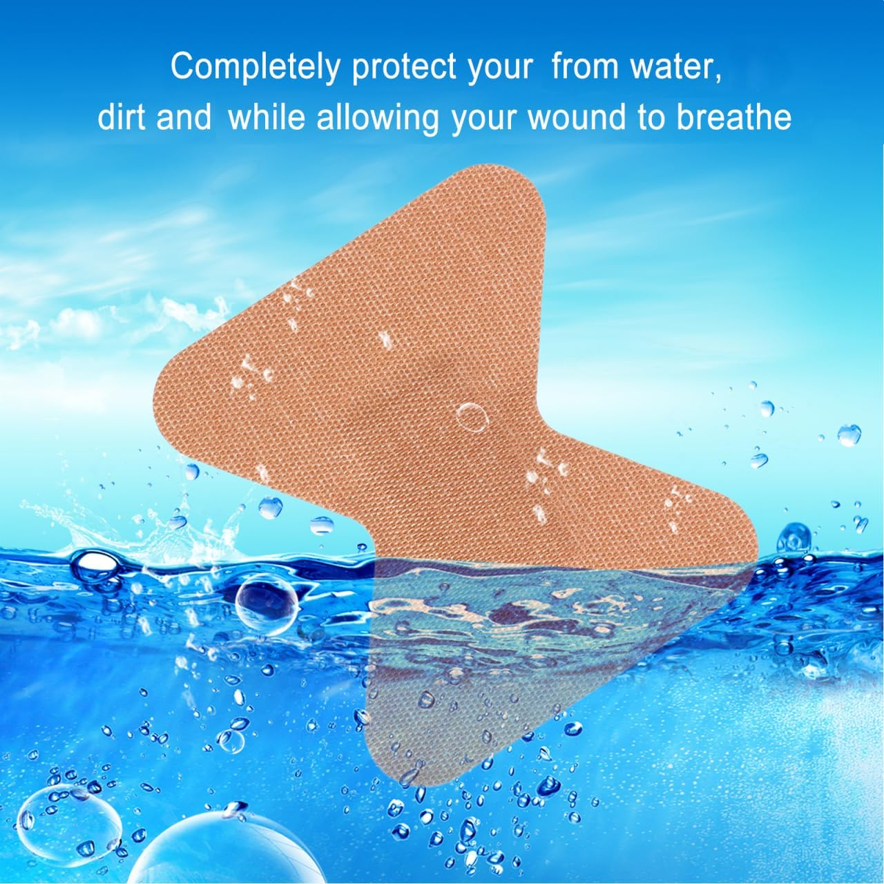 Baluue 40Pcs Elastic Fabric Bandages for Knuckle and Fingertip Wounds Waterproof Flexible Adhesive Band with Breathable Non-Stick Pads image number 1