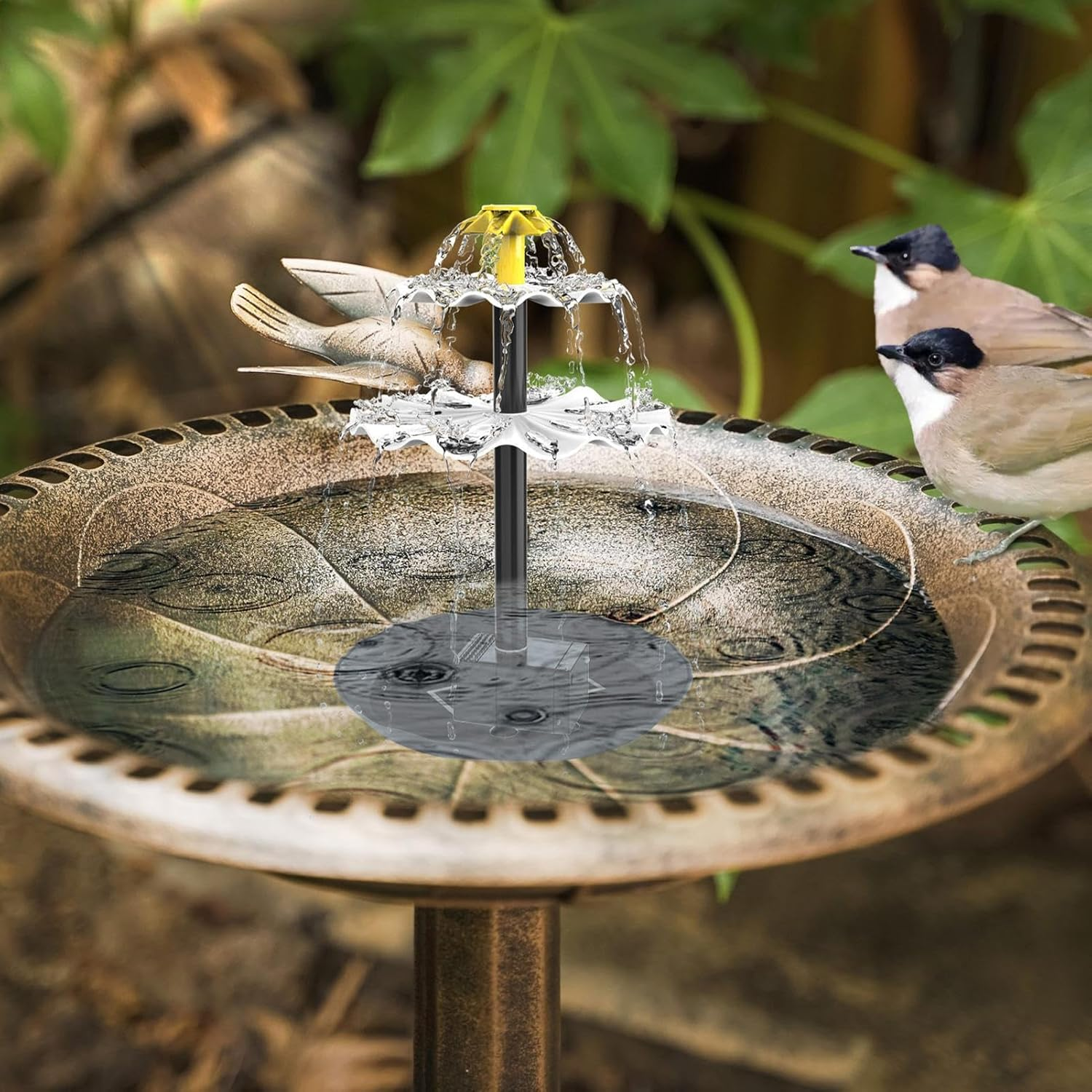 Solar Bird Bath Fountain - Outdoor Pond Pump Kit, Floating Solars Water Sprayer, Eco Friendly Power Design, Compact Garden Feature | Decorative Solar Fountain for Bird Bath Pond Patio - 2W image number 4