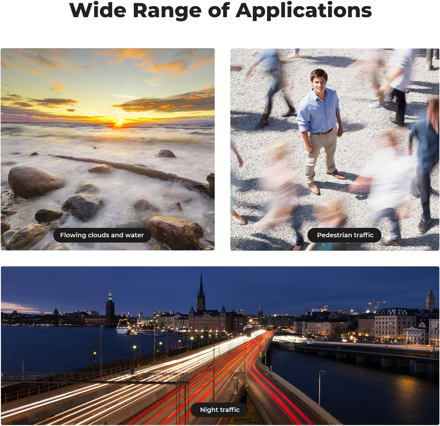 K&F CONCEPT 55Mm ND2-2000 (1-11 Stops) Variable ND Camera Lens Filter-18 Multi-Coated Adjustable Neutral Density Filter with 3 Vacuum Cleaning Cloths (Nano-K)