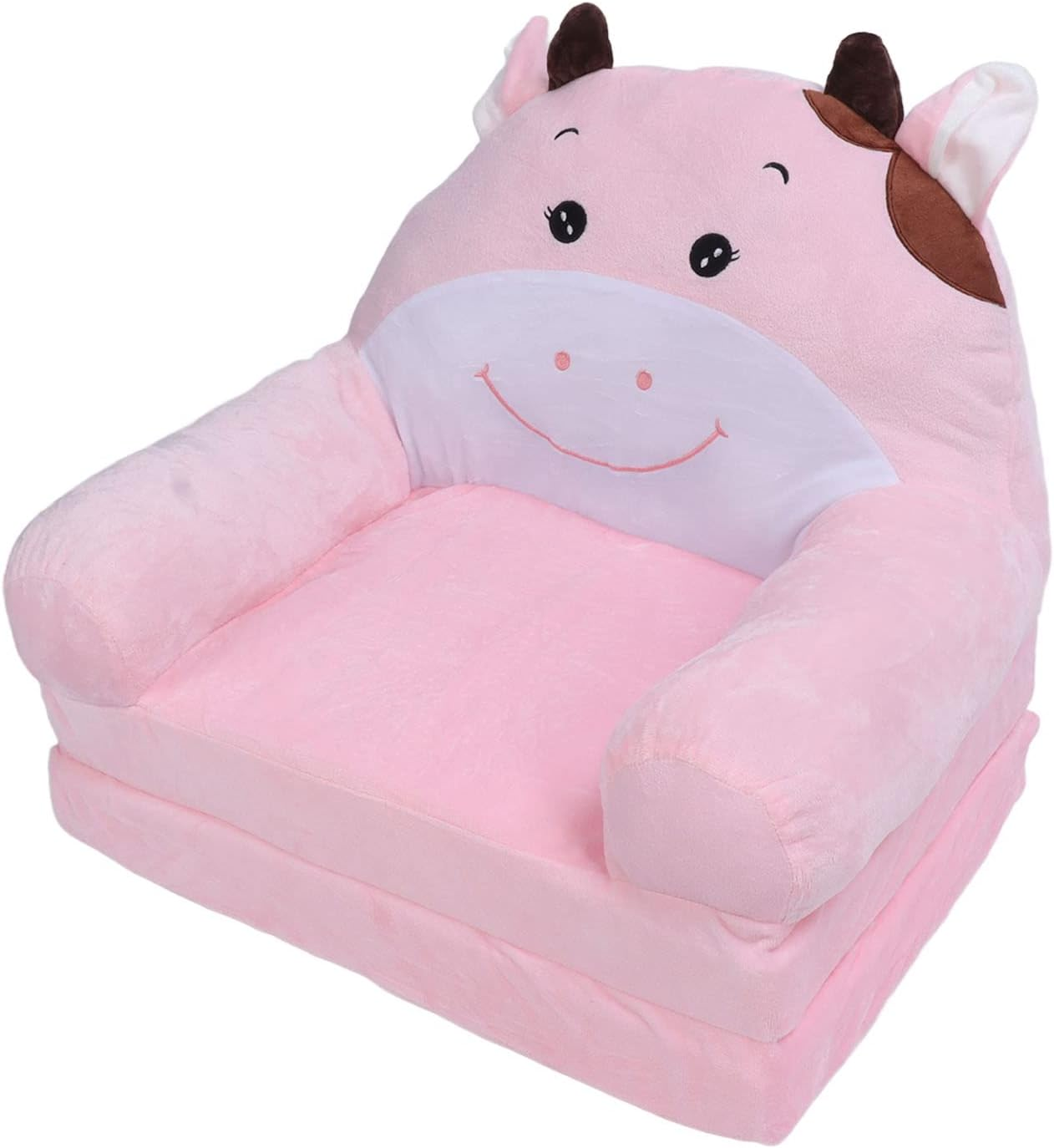 Plush Soft Toddler Chairs, Kids Couch Fold Out, Toddler Sofa Foldable Chair Lounger, Children Sofa Flip Open Sofa Bed for Living Room, Mini Couch Baby Sofa Bed Chair for Toddlers image number 5