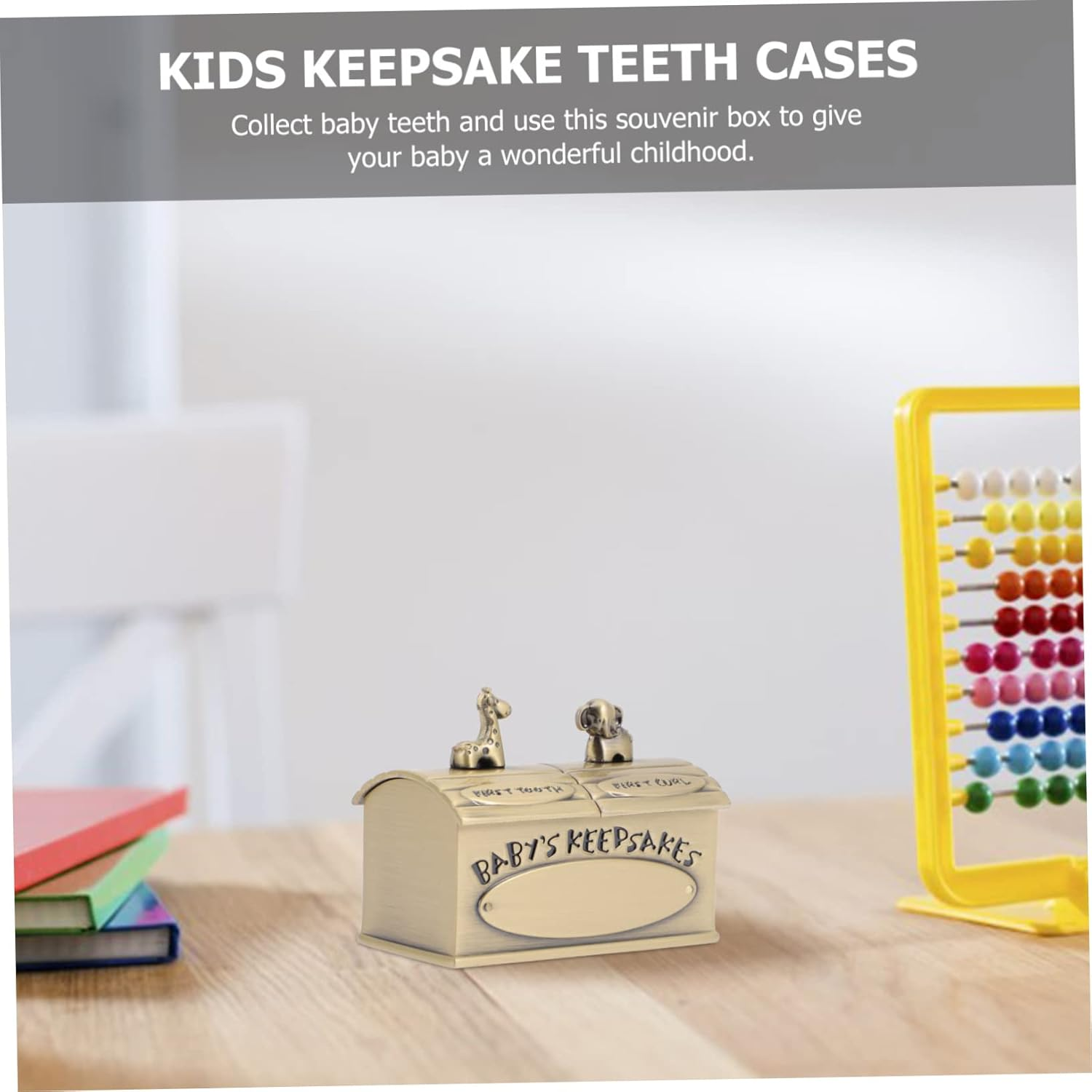 ERINGOGO Teeth Storage Box Tooth Cases Keepsake Organizers and Display for Shower