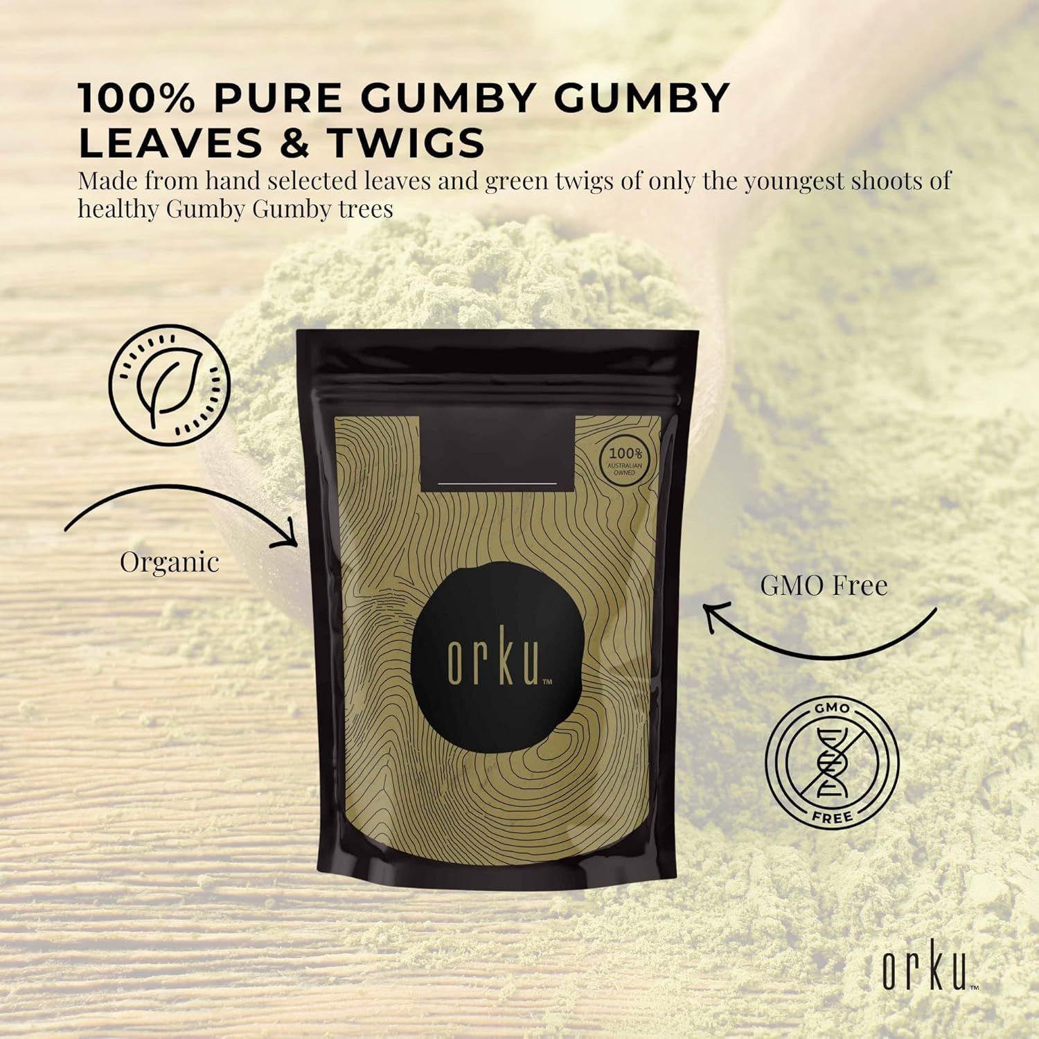 100G Gumby Gumby Pure Powder - Gumbi Aboriginal Plant Pittosporum Angustifolum image number 6