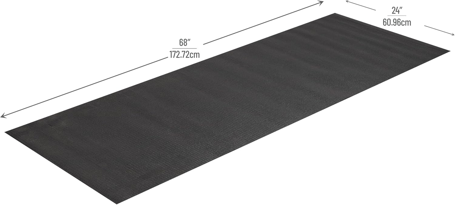 Mind Reader YOGAPVC-BLK All Purpose Extra Thick Yoga Fitness & Exercise Mats with Carrying Strap, High Density Anti-Tear image number 5