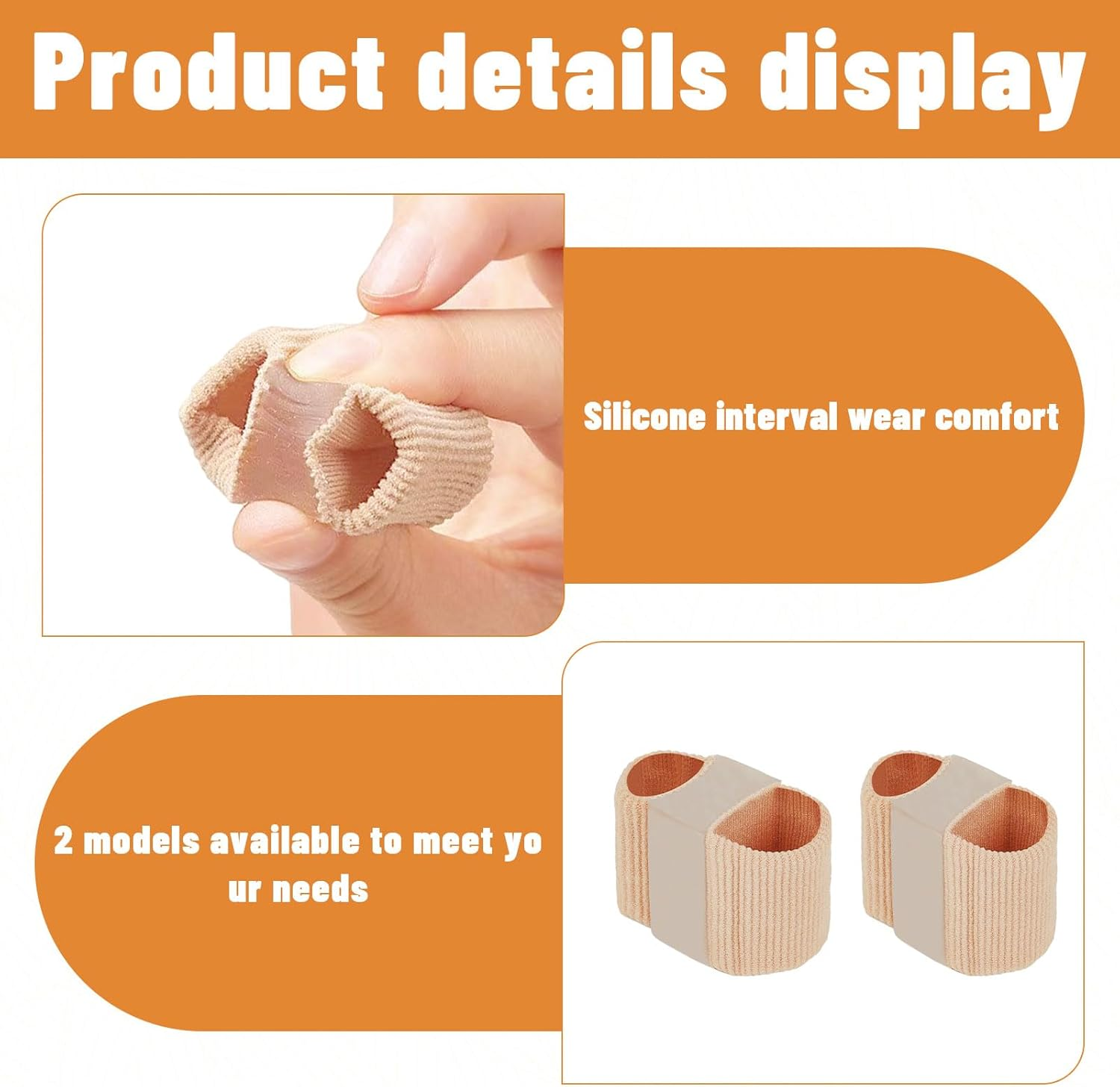 Toe Separators, 6Pcs Bunion Corrector for Men and Women, Toe Spacers with 2 Loops, Bunion Corrector Relief, Big Toe Straightener for Overlapping Toe, Breathable Toe Spreader (S and L) image number 5