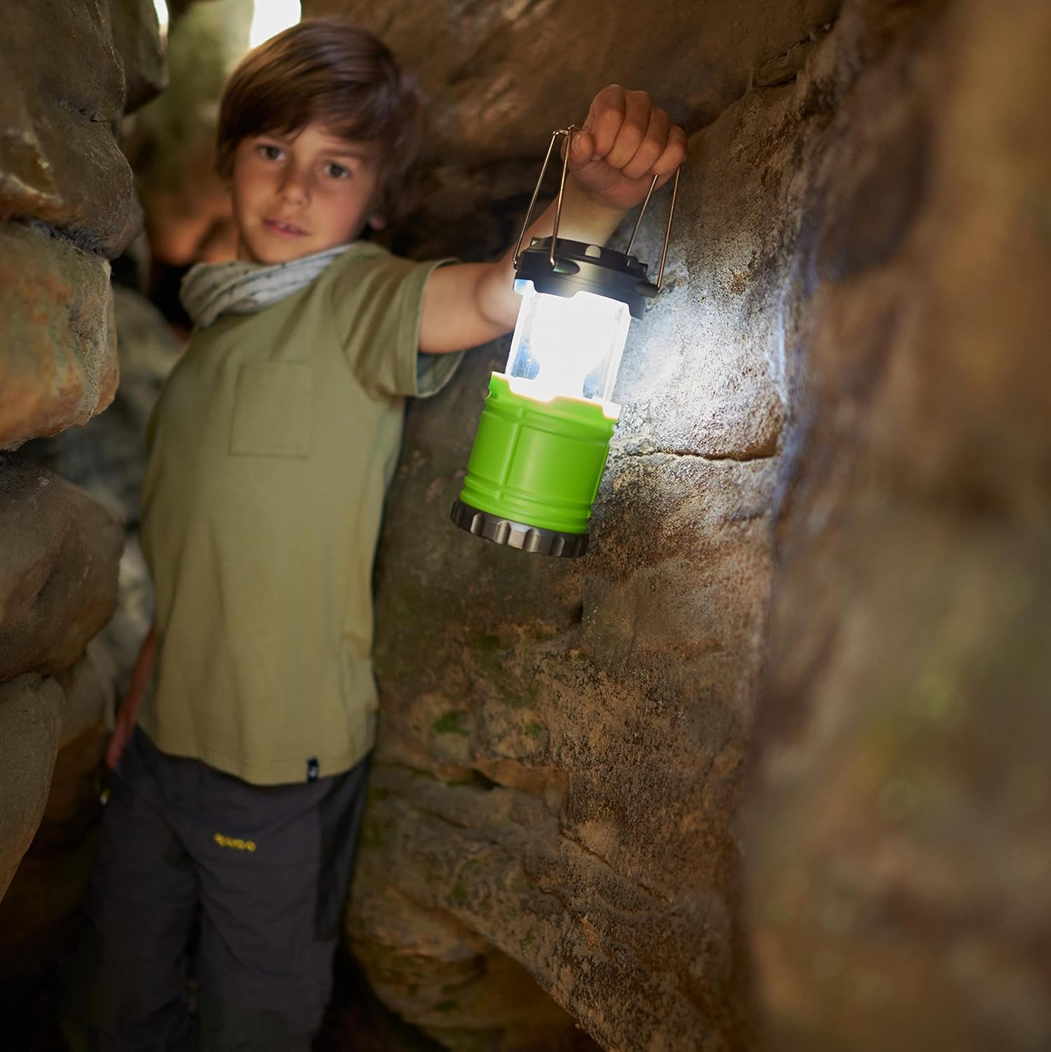 HABA Terra Kids Camping Lantern with Sturdy Handles for Carrying & Hanging and Handy Storage Compartment image number 5