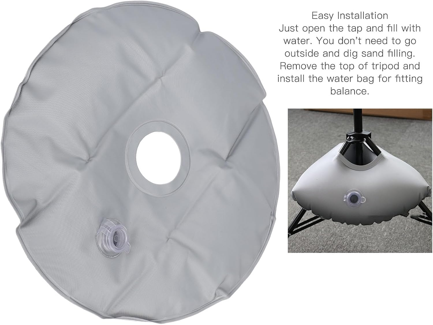 Water Weight Bag, Reusable, Robust Saddle Bag, Photo Studio Weight Bag, Foldable Portable PVC Water Bags for Photo Stand, Lightweight Tripod, Canopy