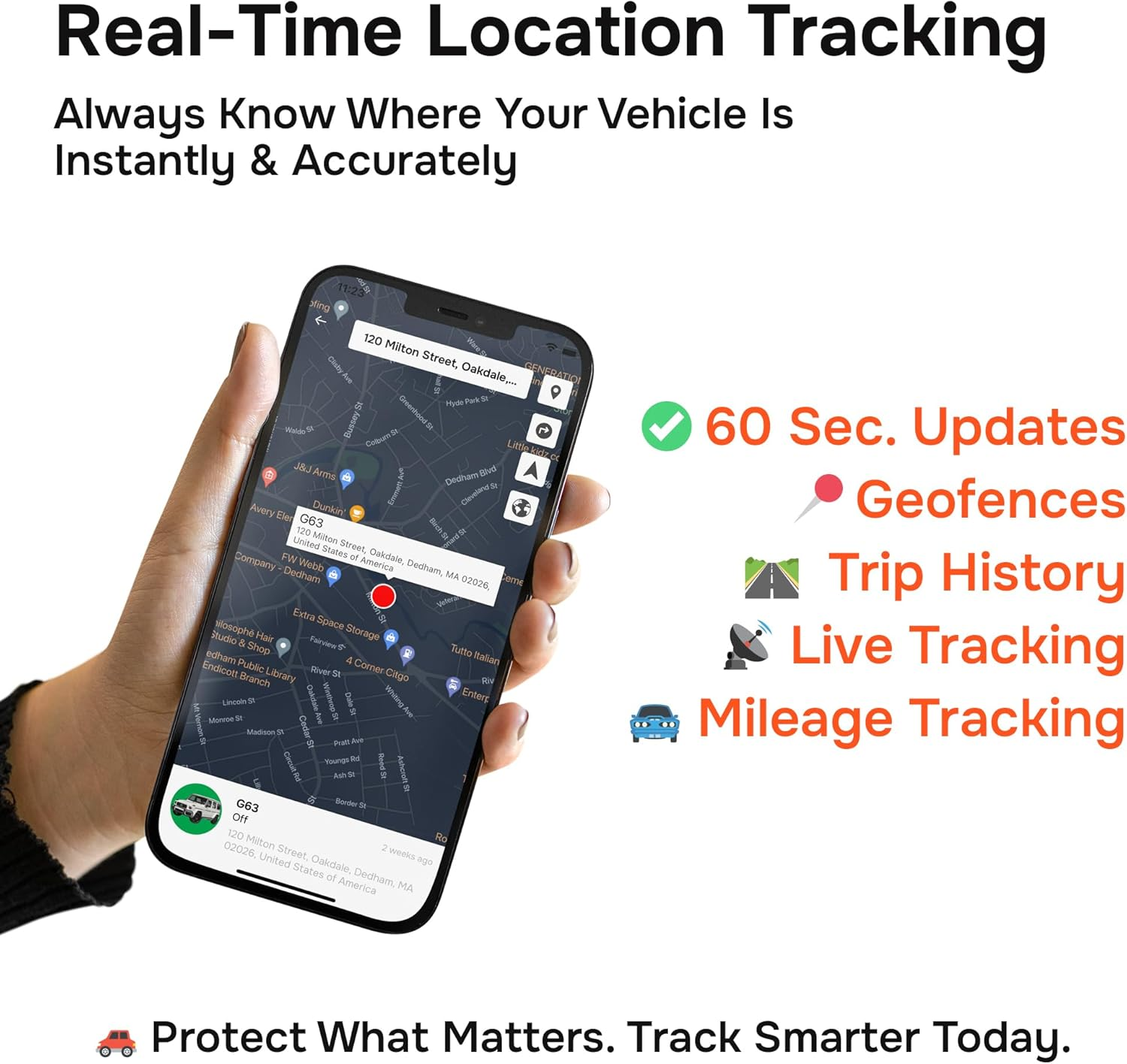 Wired GPS Tracker for Vehicles, No Monthly Fee, No Subscription, 4G SIM and Data Included, Business Fleets, Quick Install, Speeding Alerts, Mileage Tracking, Trip History, USA Developed, Moto Watchdog image number 6
