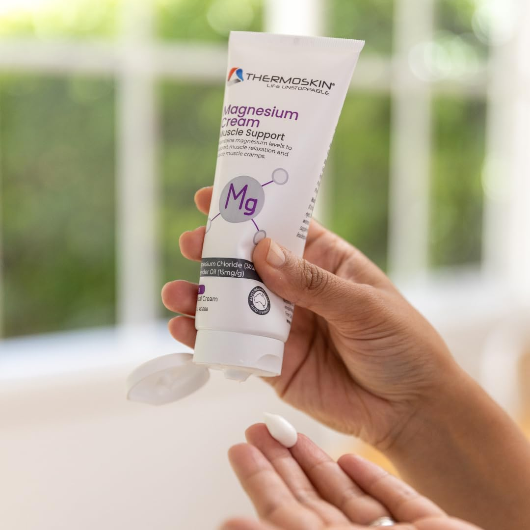 Thermoskin Magnesium Cream 100 G &ndash; Topical Magnesium Cream for Muscle Relaxation, Cramps & Restless Legs &ndash; Helps Soothe Sore Muscles, Ease Tension & Night Cramps, Supports Recovery, Relaxation & Sleep, Non-Greasy, Fast-Absorbing image number 1