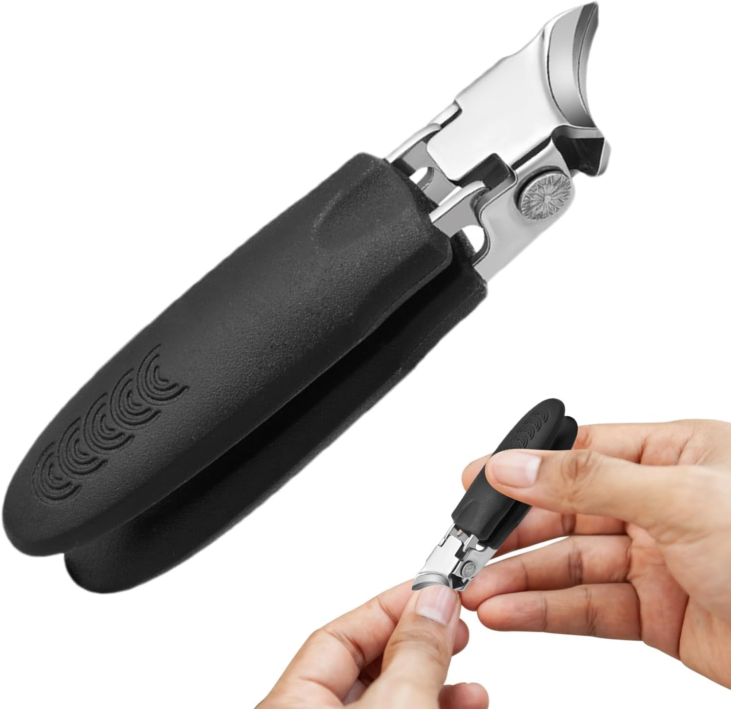 Slanted Nail Clippers, Side Nail Clippers, Beveled Steel Trimmers Wide Jaw Heavy Duty for Foot Grooming Adult Men Women Seniors Elderly Travel