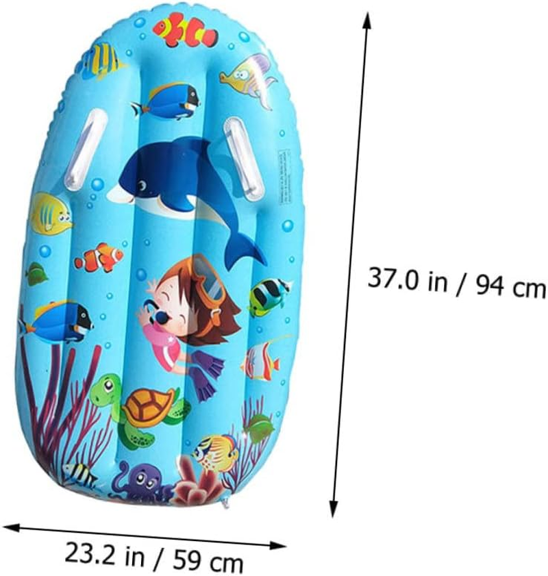 Inflatable Floating Bed Boy Girl'S Swimming Toy Kickboard Surfboard Water Float Pad for Play