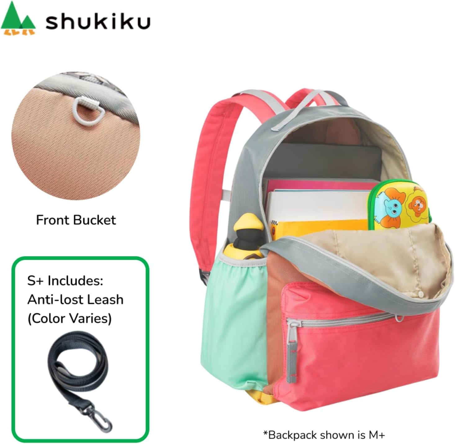 Toddler Kids Backpack for Daycare, Shukiku Lightweight Water Resistannt Preschool Backpack for Girls, Kindy Backpack with Chest Strap image number 4