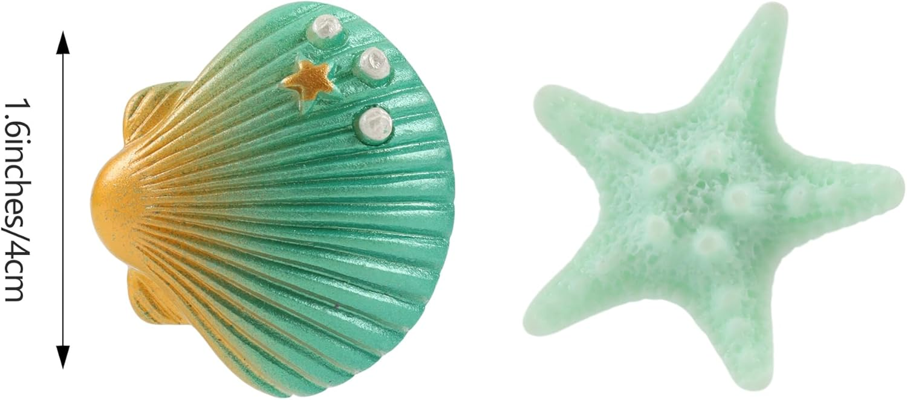 12Pcs Shell and Starfish Fridge Magnets,Cute Refrigerator Magnet,Colorful Whiteboard Magnet,Small Magnets for Office Kitchen Locker Decorations image number 4