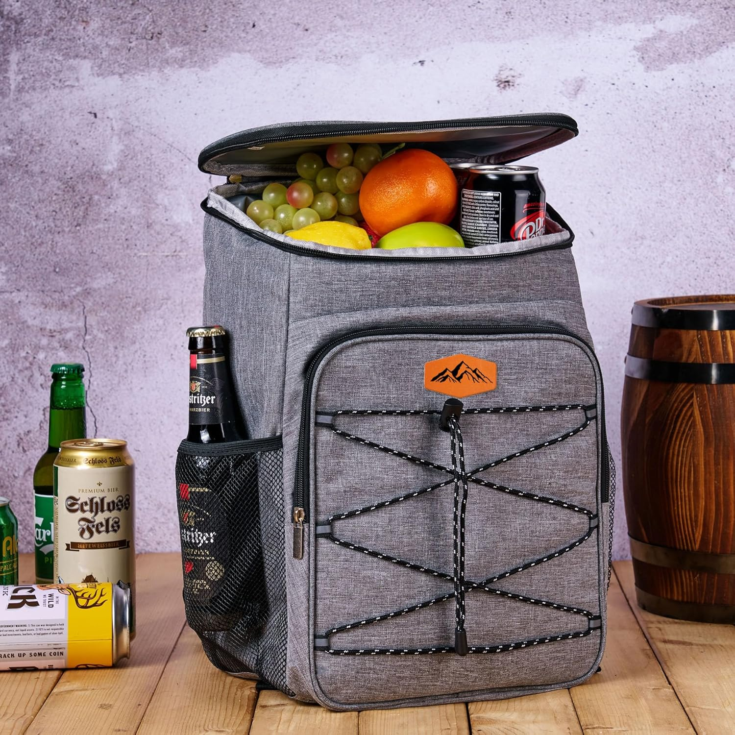 Cooler Backpack Large Insulated Leak Proof Lunch Backpack Portable Lightweight Cooler Bag for Travel Hiking Camping image number 4