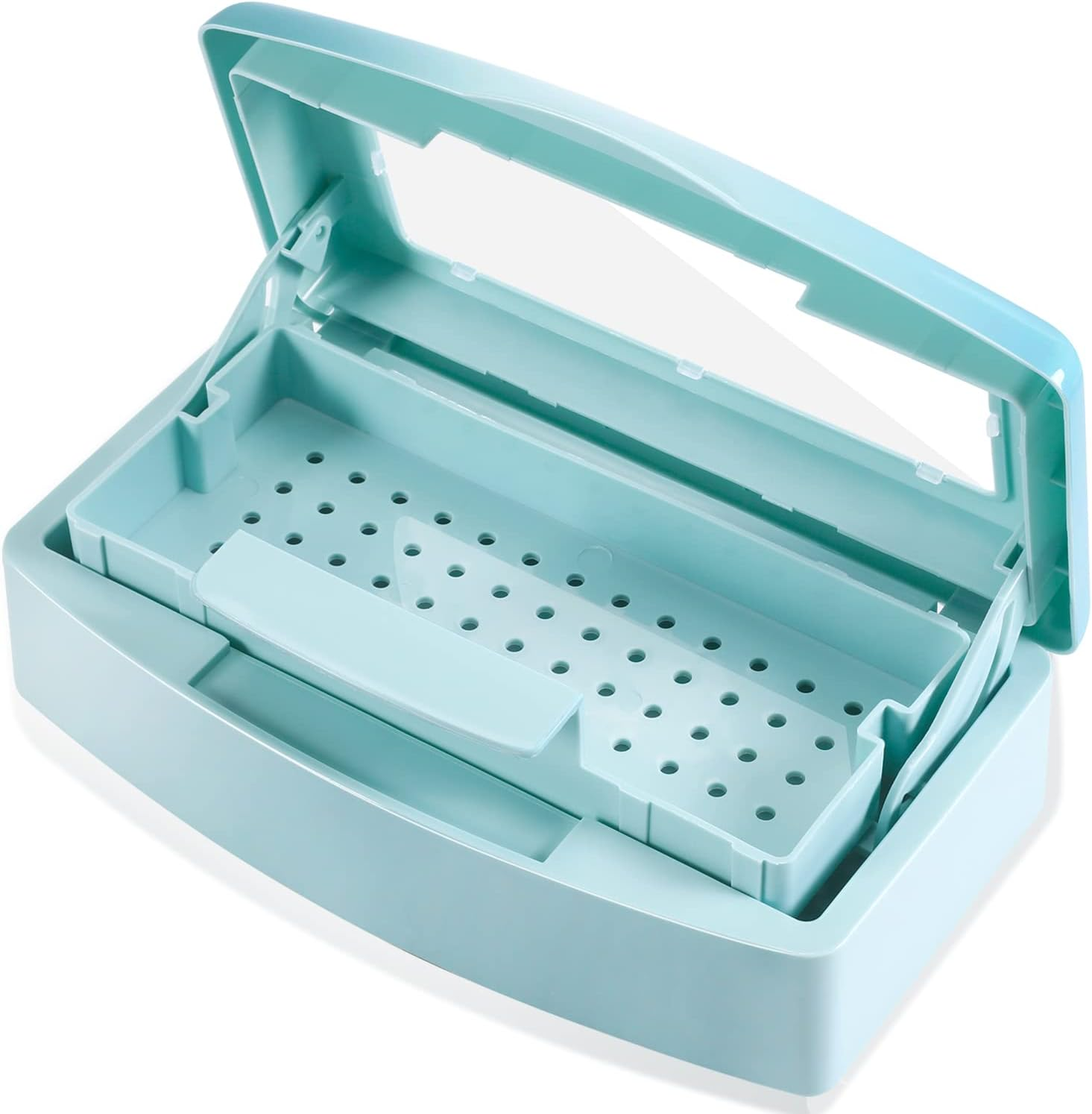 Machine-Ya Plastic Sterilizing Tray,Sterilization Box,Nail Art Tool Sterilizer Tray, Sterilizer Tray Box Nail Art Salon Sterilizing Too（Pink）