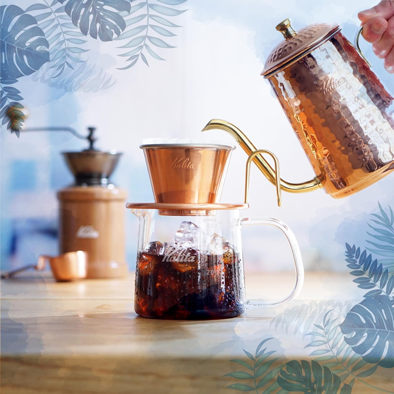 Kalita KH-3AM Wooden Coffee Grinder, Hand Coffee Grinder, Adjustable Grind for Outdoor & Camping image number 4