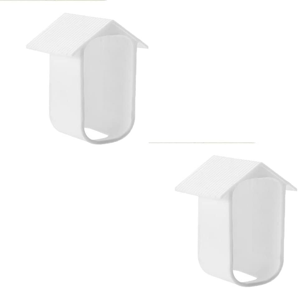 RUNAAJA for Eufy Cam 2C & Pro Cover Silicone Case Protection Camouflage CCTV Security Camera Water Proof Silicone Cover Protective Case for Ring (White*2)