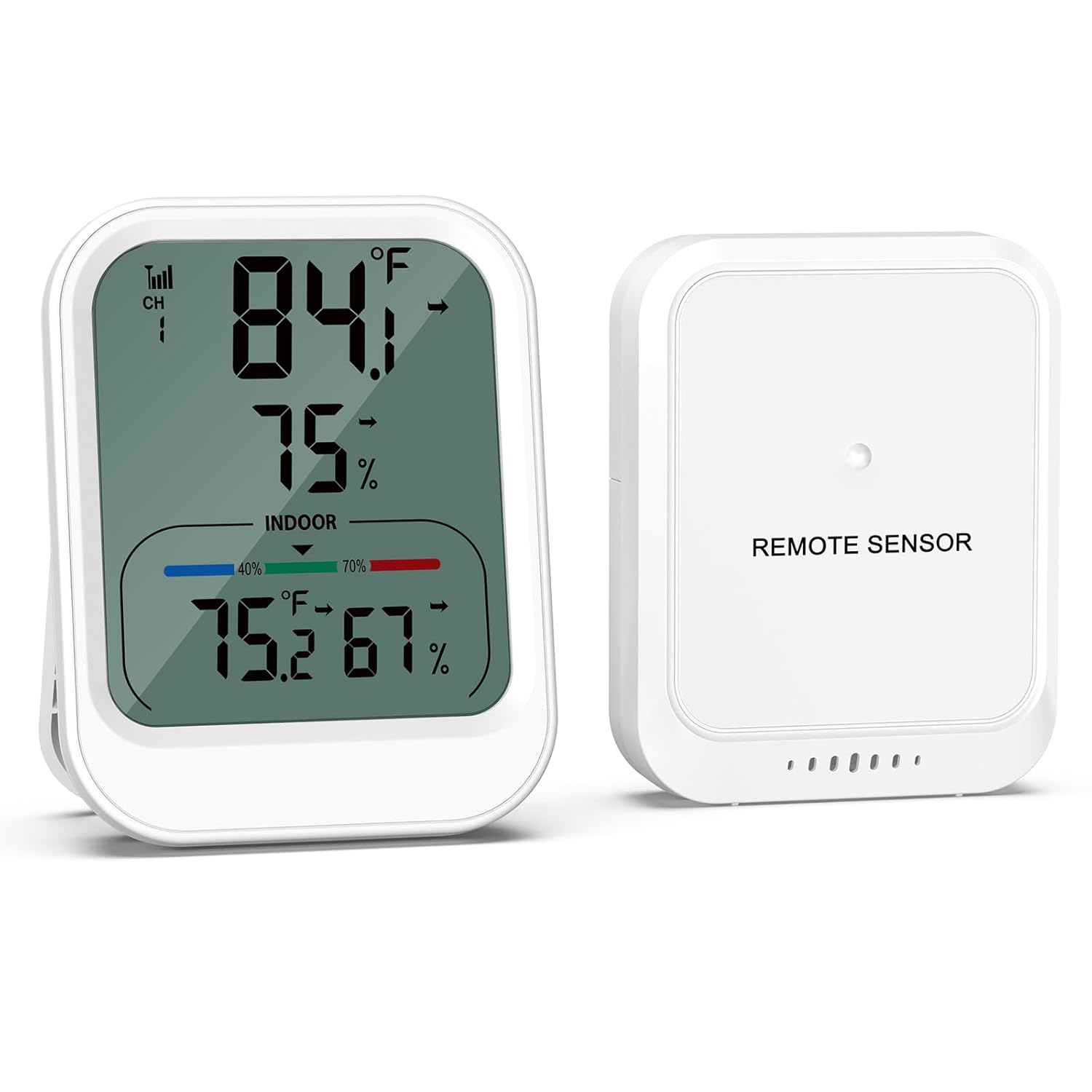 ORIA Digital Thermometer Hygrometer, Indoor Outdoor Thermometer with Wireless Sensor, Temperature Humidity Monitor Gauge with MAX/MIN, &deg;C/&deg;F, 328Ft/100M Range, for Home, Baby Room, Cellar, Greenhouse image number 5