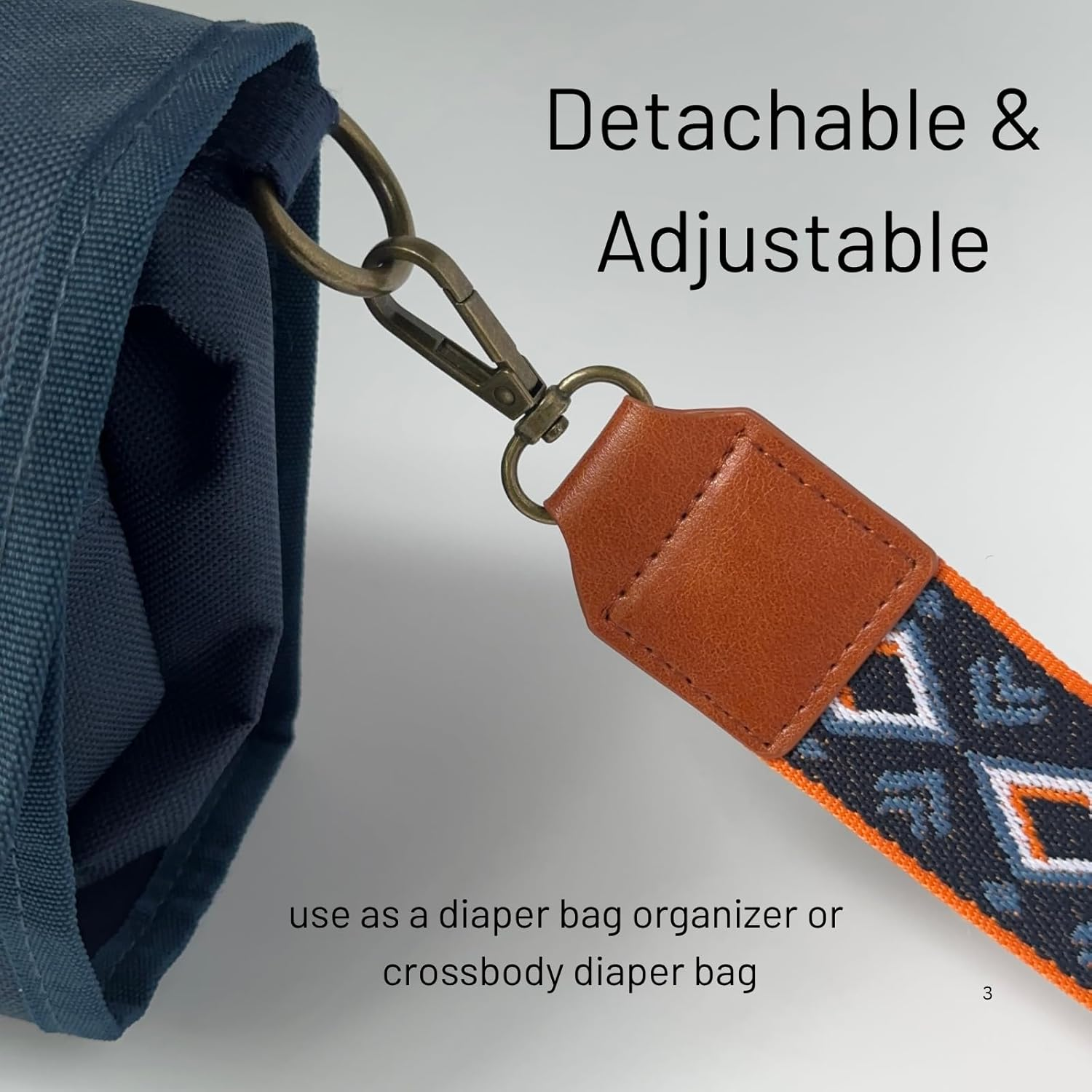 Crossbody Diaper Bag, Small Diaper Bag, Diaper and Wipes Pouch