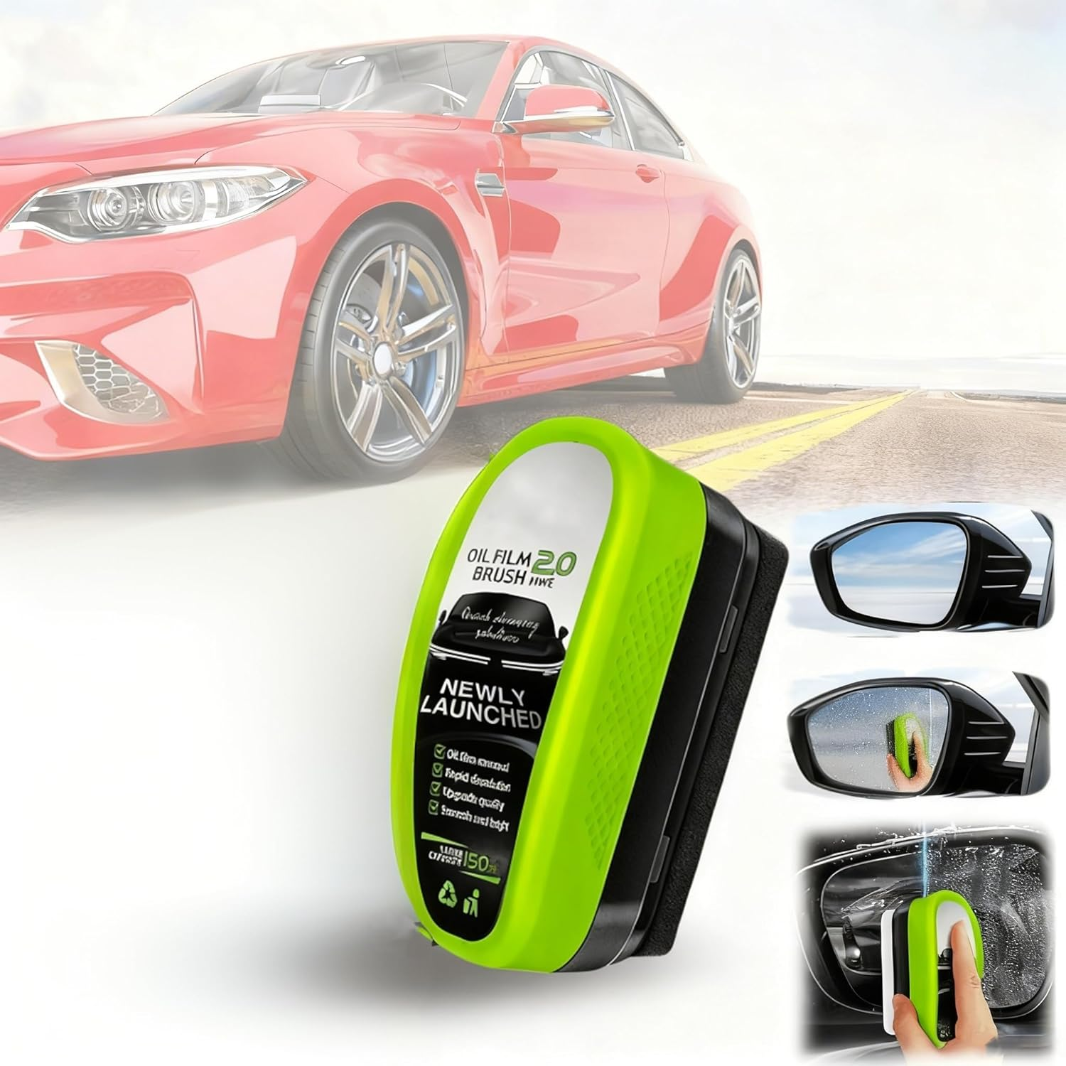 2025 Upgraded Oil Film Brush 2.0, Clear Vision Glass Cleaner, Windshield Cleaning Tool for Crystal Clear View (1) image number 2