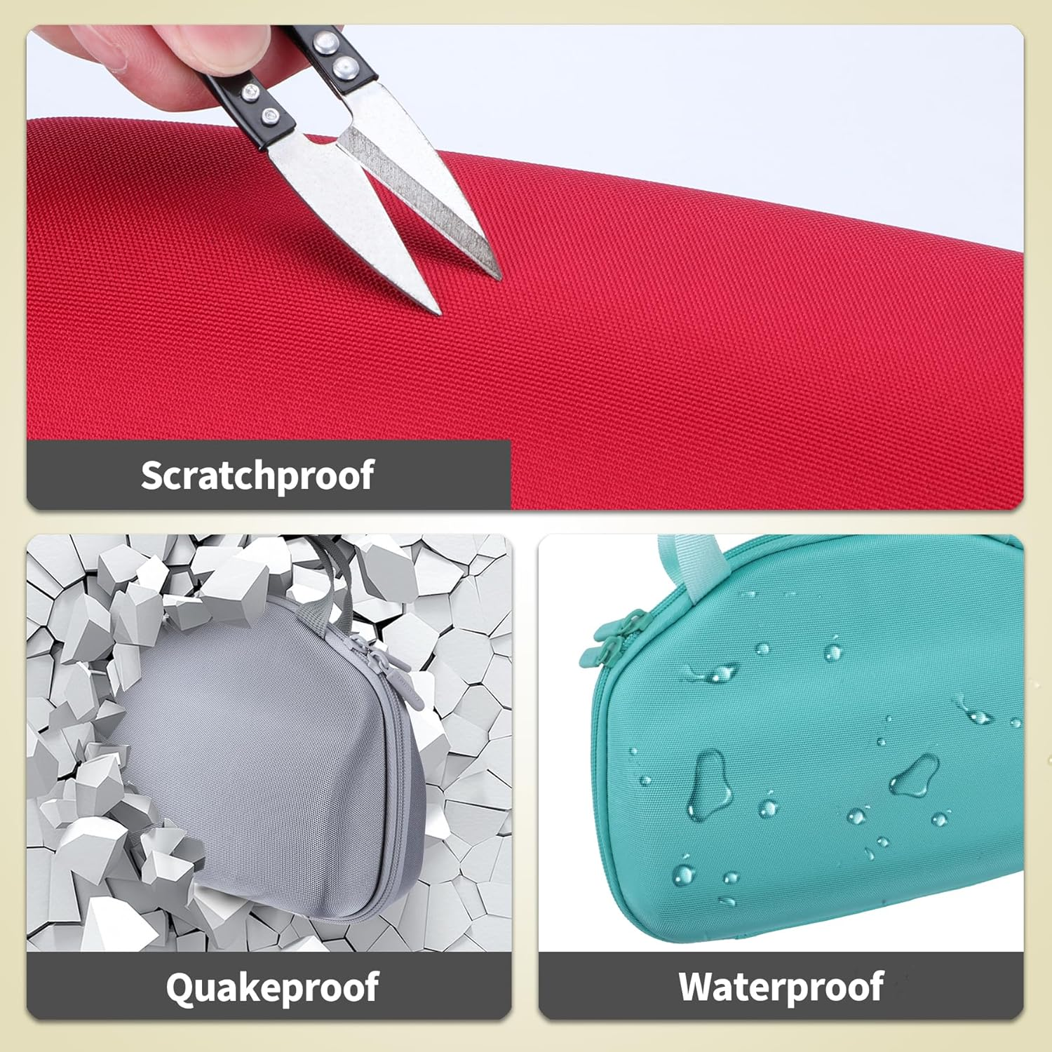 Lebakort Hard Case Compatible with JBL Charge 6 Waterproof Speaker, Black Case, Charge 6 Case - Military Green image number 3