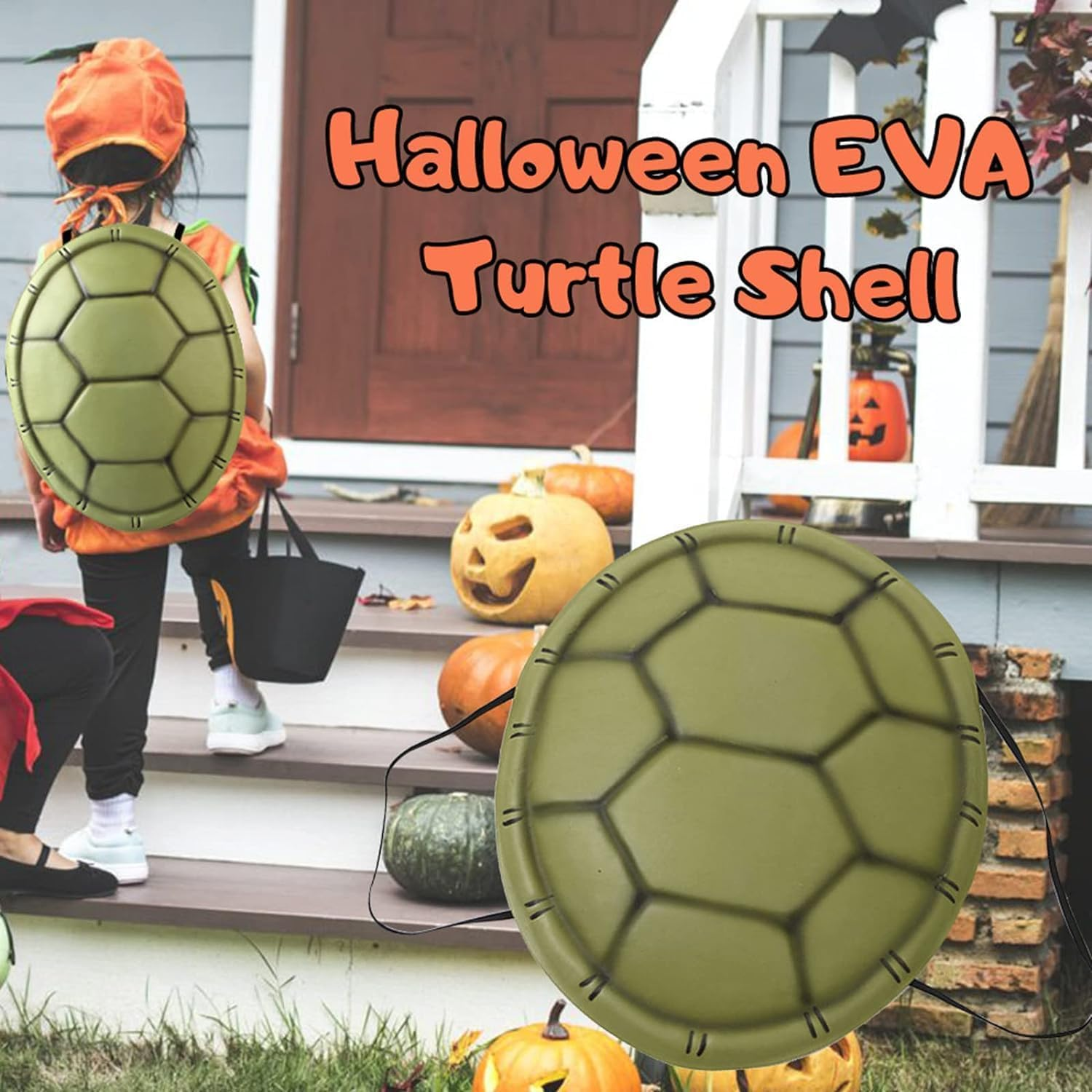 Halloween Turtle Shell Costumes for Kids 1Pcs Cosplay Props Turtle Shell Costumes Dancing Party Costumes image number 1