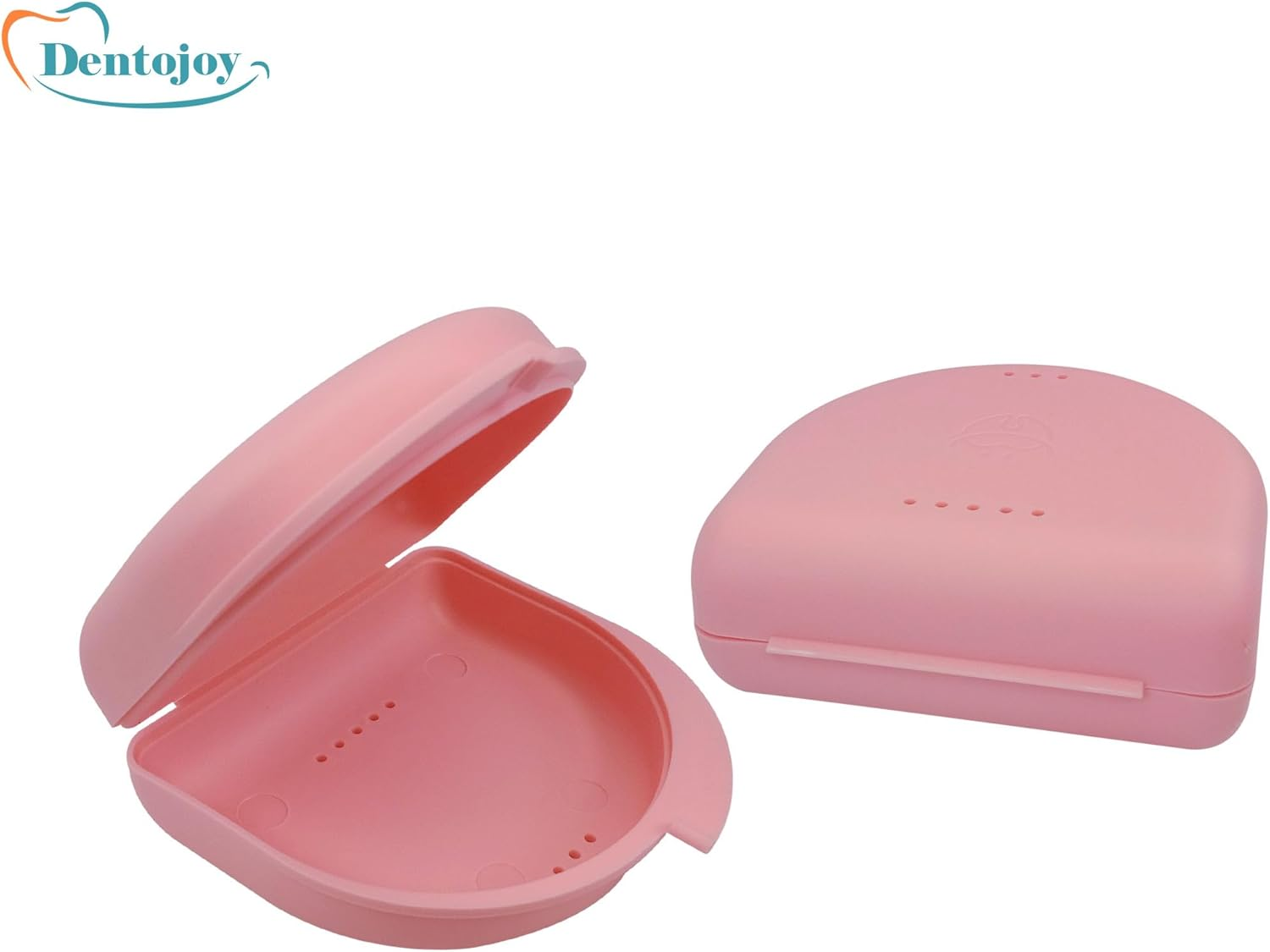 Dentojoy Dental Orthodontic Retainer/Aligner Case/Box/Mouth Guard and Denture Storage in Pink Colour (2)